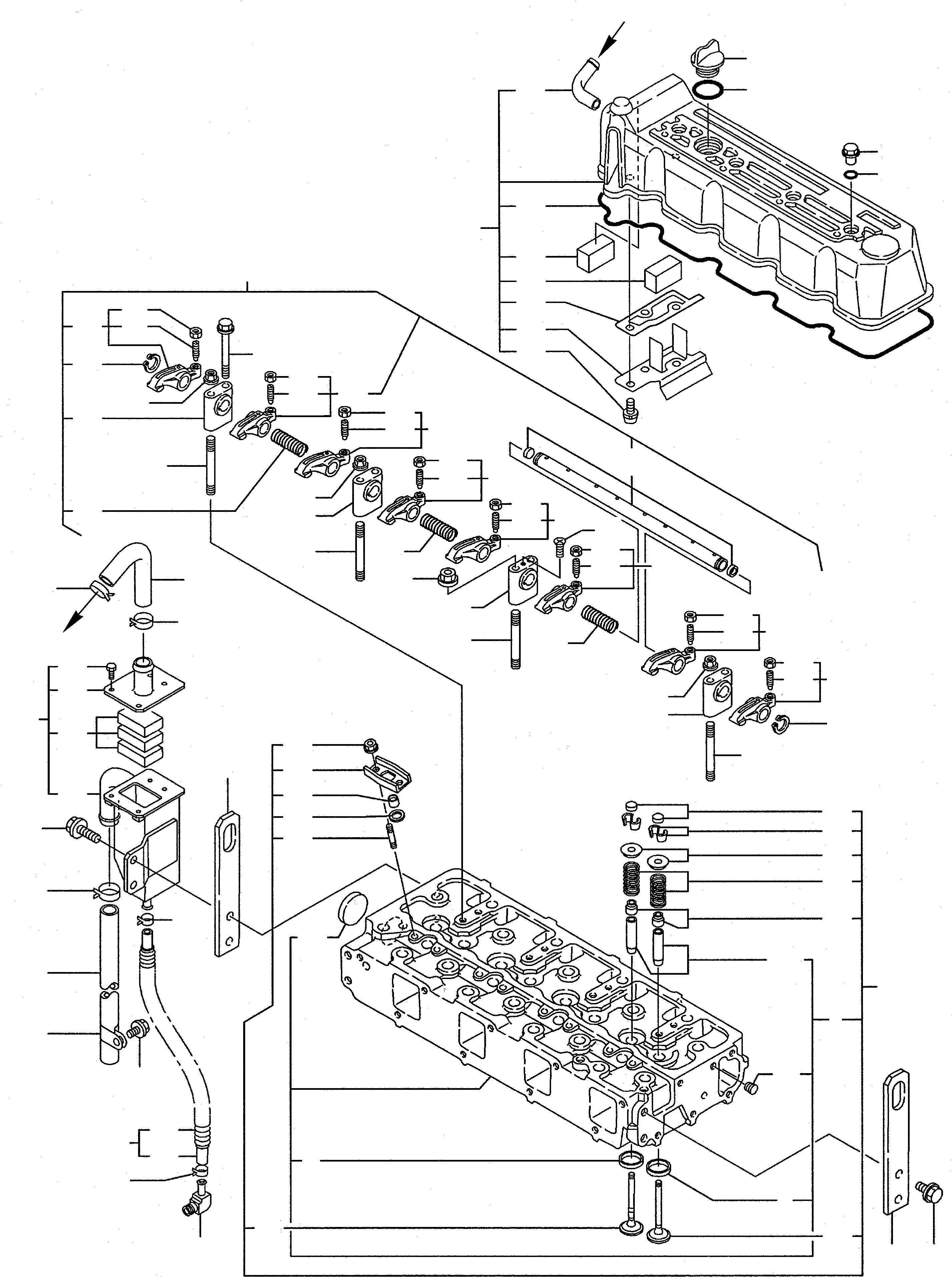 Схема запчастей Komatsu WB98A-2 - ГОЛОВКА ЦИЛИНДРОВ ДВИГАТЕЛЬ