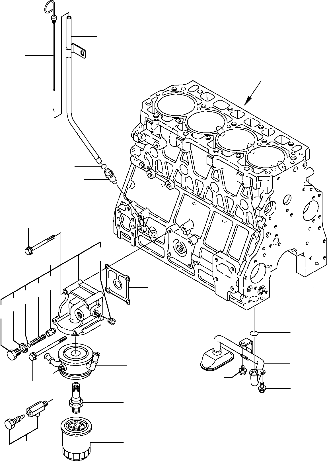 Схема запчастей Komatsu WB98A-2 - СИСТЕМА СМАЗКИ МАСЛ. СИСТЕМА (/) ДВИГАТЕЛЬ