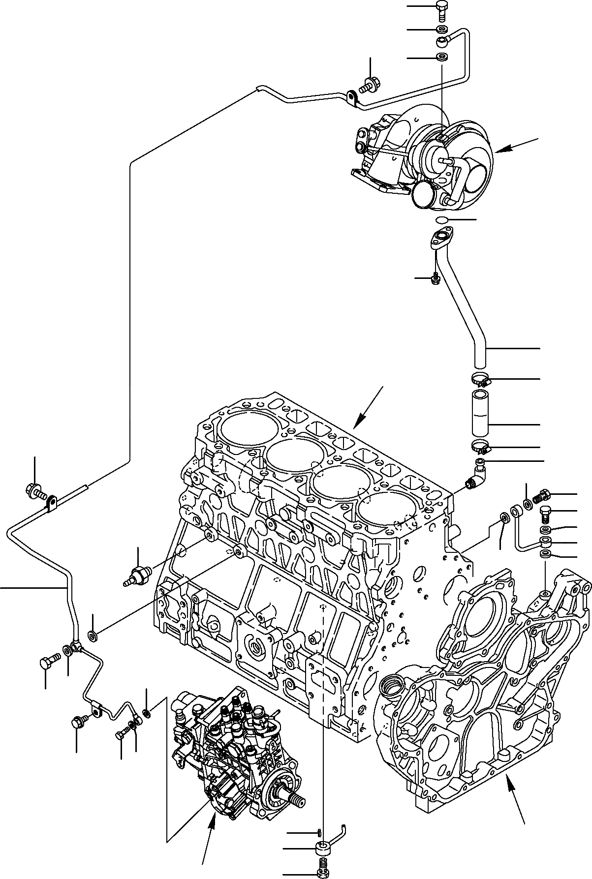 Схема запчастей Komatsu WB98A-2 - СИСТЕМА СМАЗКИ МАСЛ. СИСТЕМА (/) ДВИГАТЕЛЬ