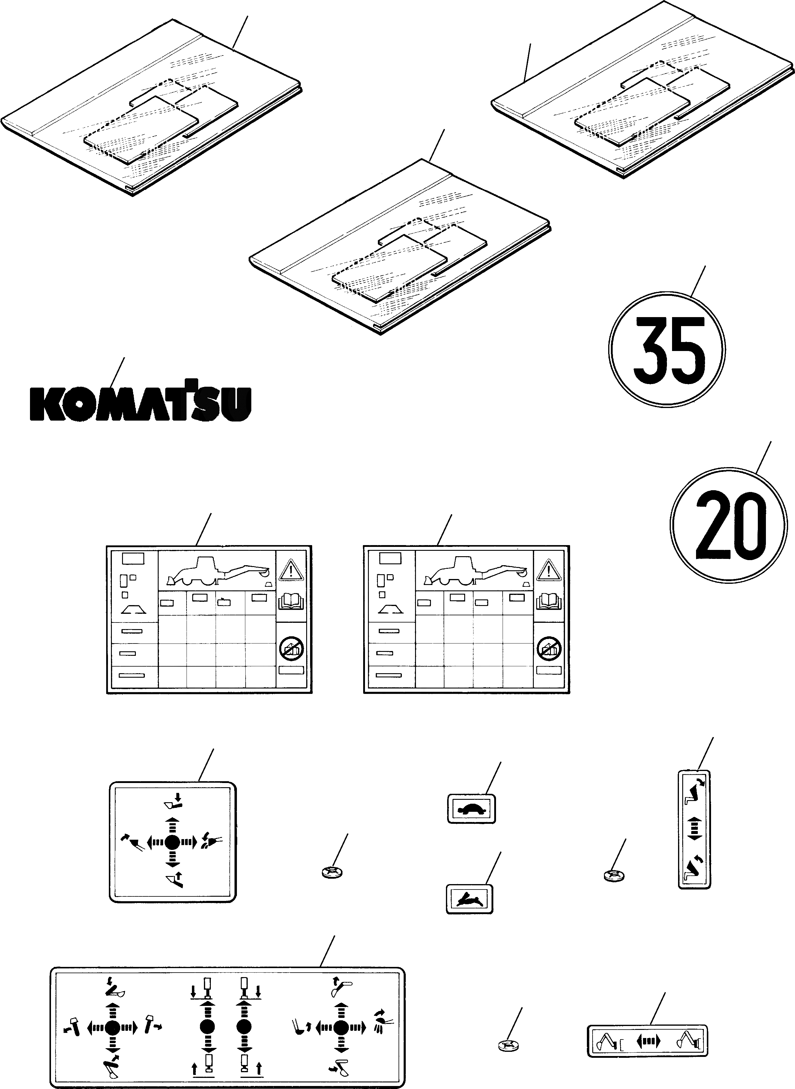 Схема запчастей Komatsu WB98A-2 - МАРКИРОВКА МАРКИРОВКА