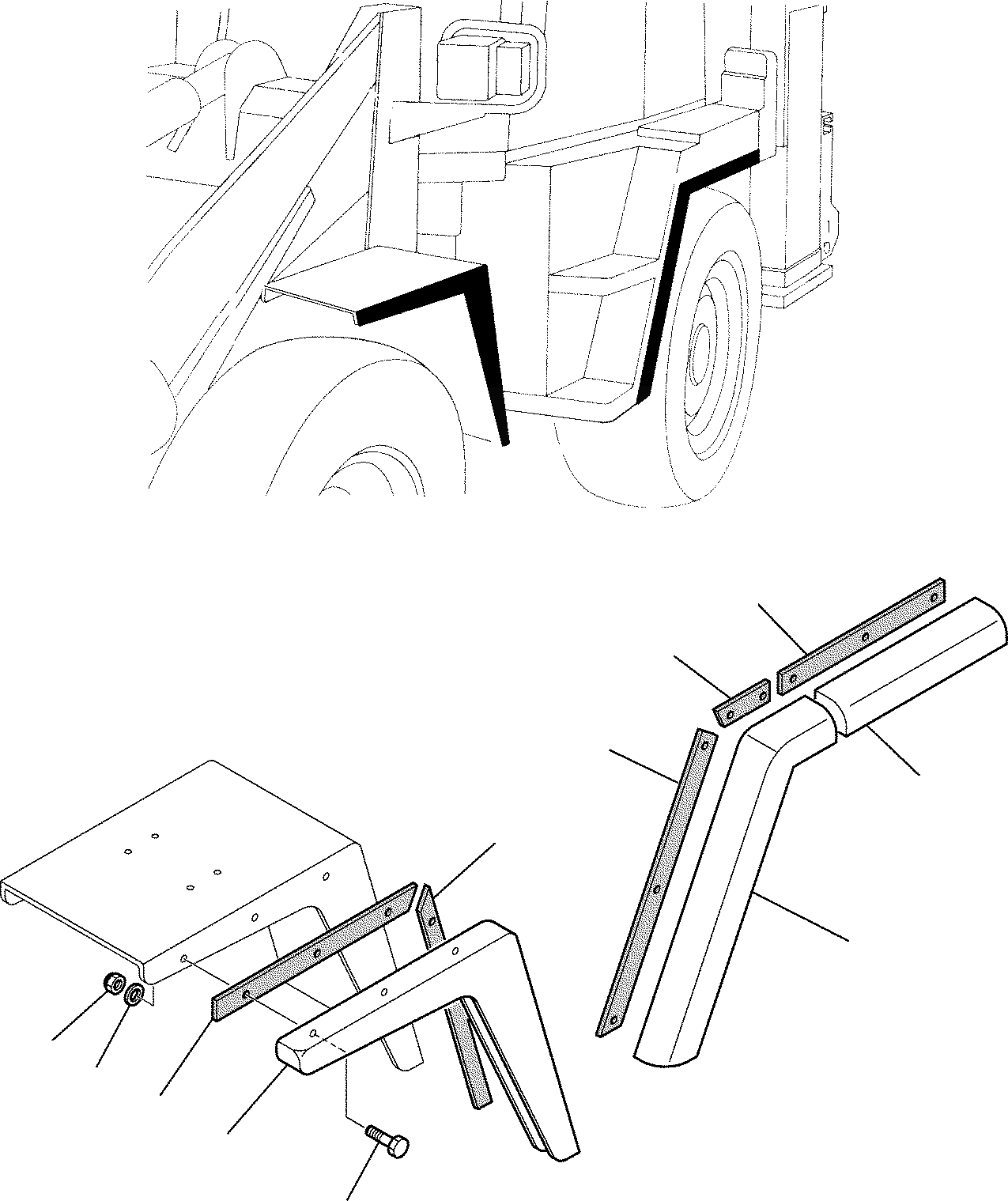 Схема запчастей Komatsu WB98A-2 - ОБОРУД-Е (ГЕРМАН. ВЕРСИЯ) (/) МАРКИРОВКА