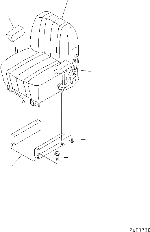 Схема запчастей Komatsu WR11-3 - СИДЕНЬЕ ОПЕРАТОРА КАБИНА ОПЕРАТОРА И СИСТЕМА УПРАВЛЕНИЯ