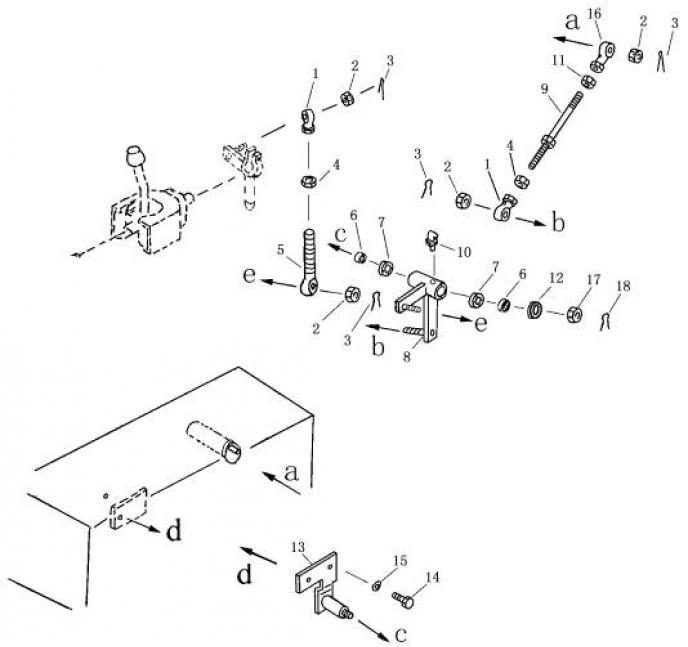 Схема запчастей Shantui SD13-130 - шток управления рыхлителем система управления рабочим оборудованием
