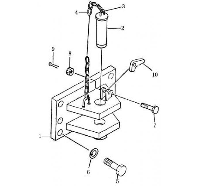 Схема запчастей Shantui SD13-130 - фаркоп рабочее оборудование