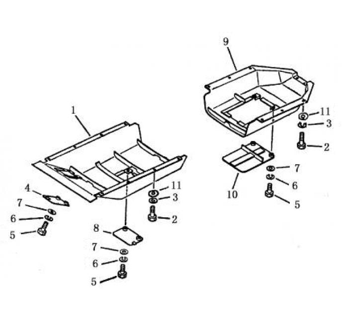 Схема запчастей Shantui SD16-160 - защита защитная крышка