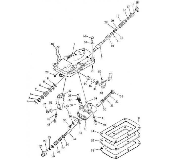 Схема запчастей Shantui SD16-160 - клапан управления коробка рулевого механизма и конечная передача