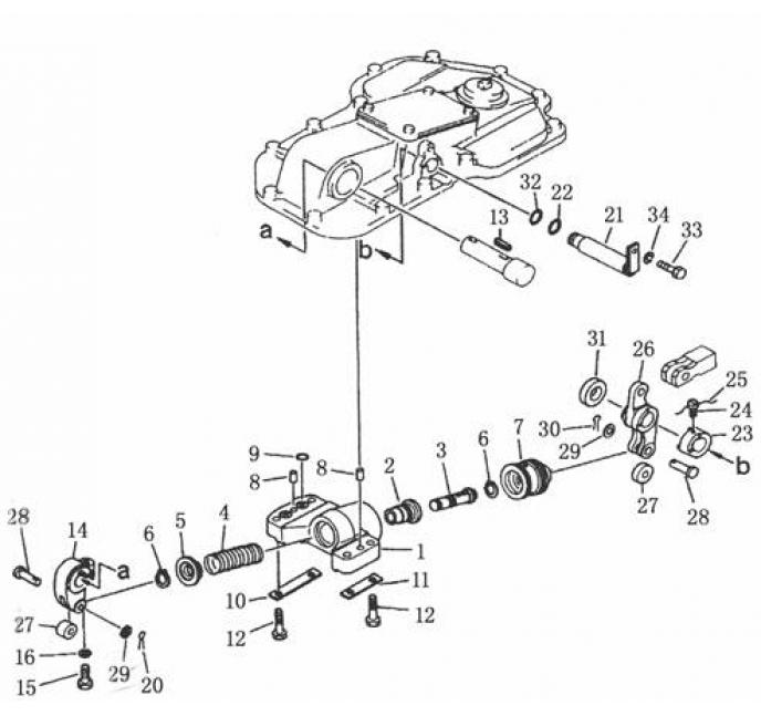 Схема запчастей Shantui SD22-220 - усилитель тормозов коробка рулевого механизма и конечная передача