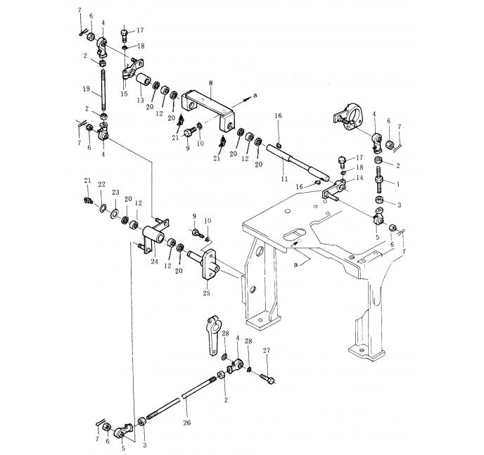 Схема запчастей Shantui SD32-320 - механизм управления отвалом система управления рабочим оборудованием