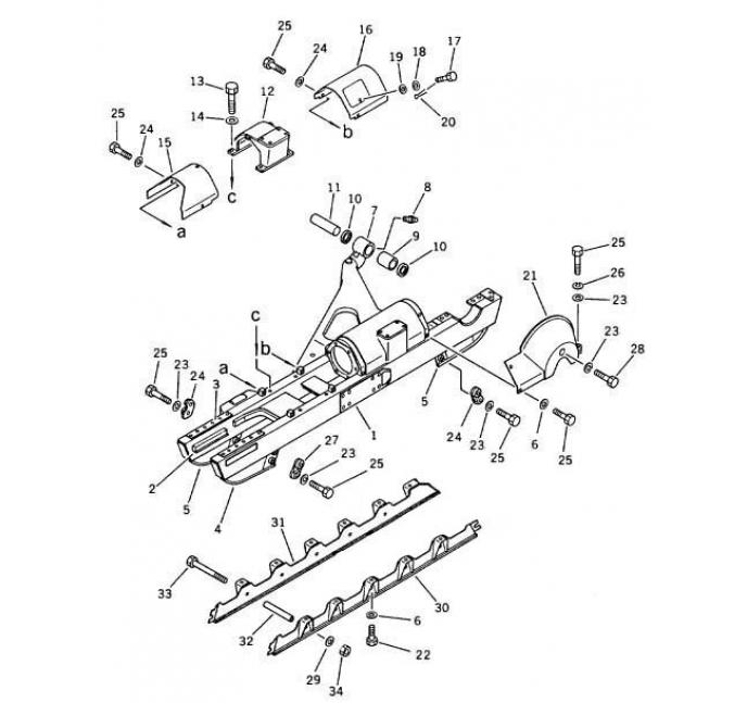 Схема запчастей Shantui SD13-130 - рама ходовой части ходовая система