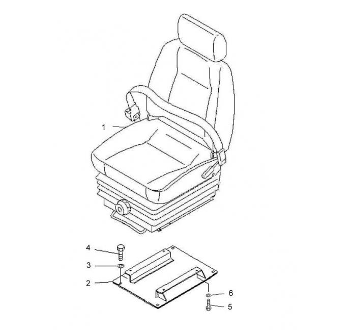 Схема запчастей Shantui SD16-160 - сидение оператора вспомогательное оборудование