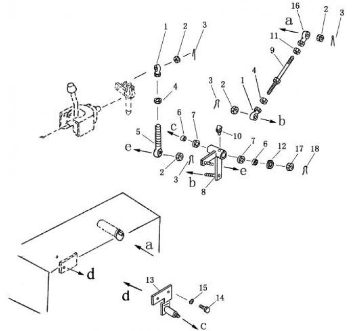 Схема запчастей Shantui SD16-160 - рычаг управления рыхлителем система управления рабочим оборудованием