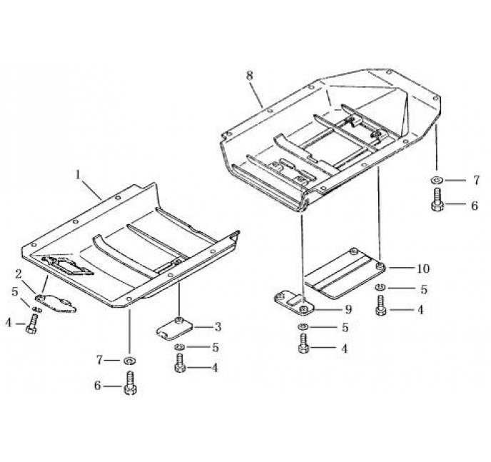 Схема запчастей Shantui SD13-130 - защитная пластина защитная крышка