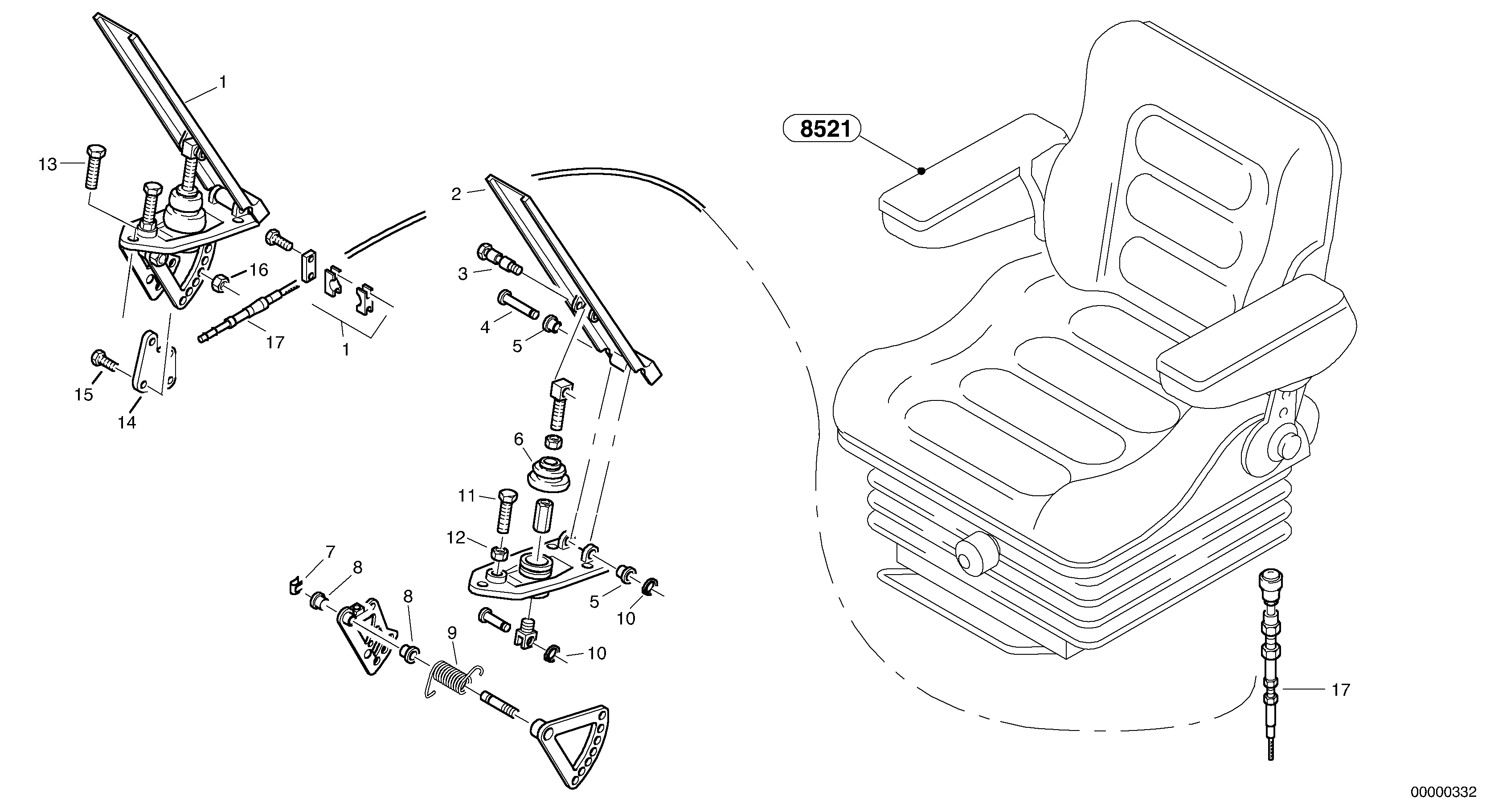 Схема запчастей Volvo L32 TYPE 184 SER NO - 2200 - 119 Hand throttle 