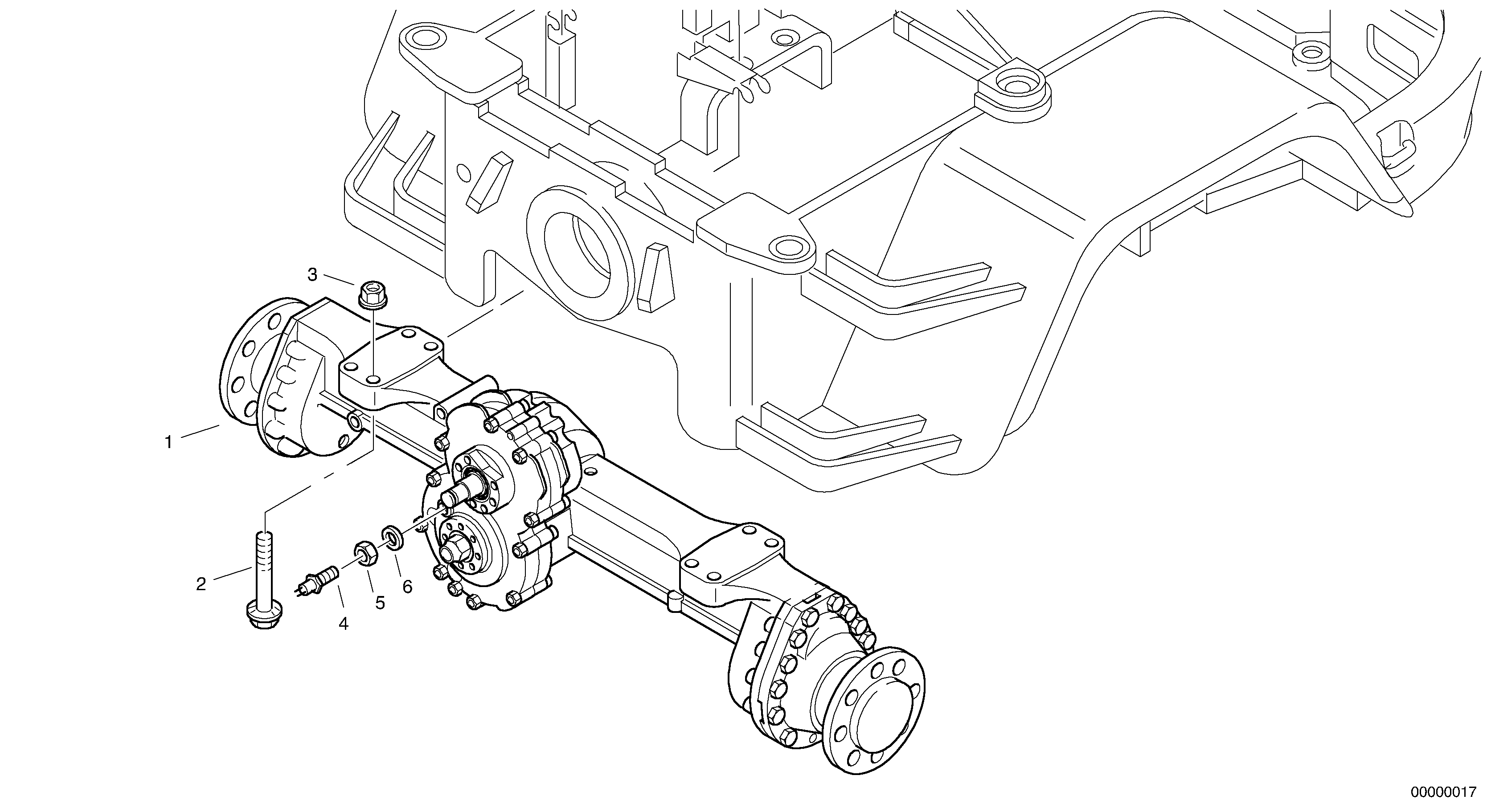 Схема запчастей Volvo L32 TYPE 184 SER NO - 2200 - 141 Assembly - rear axle 