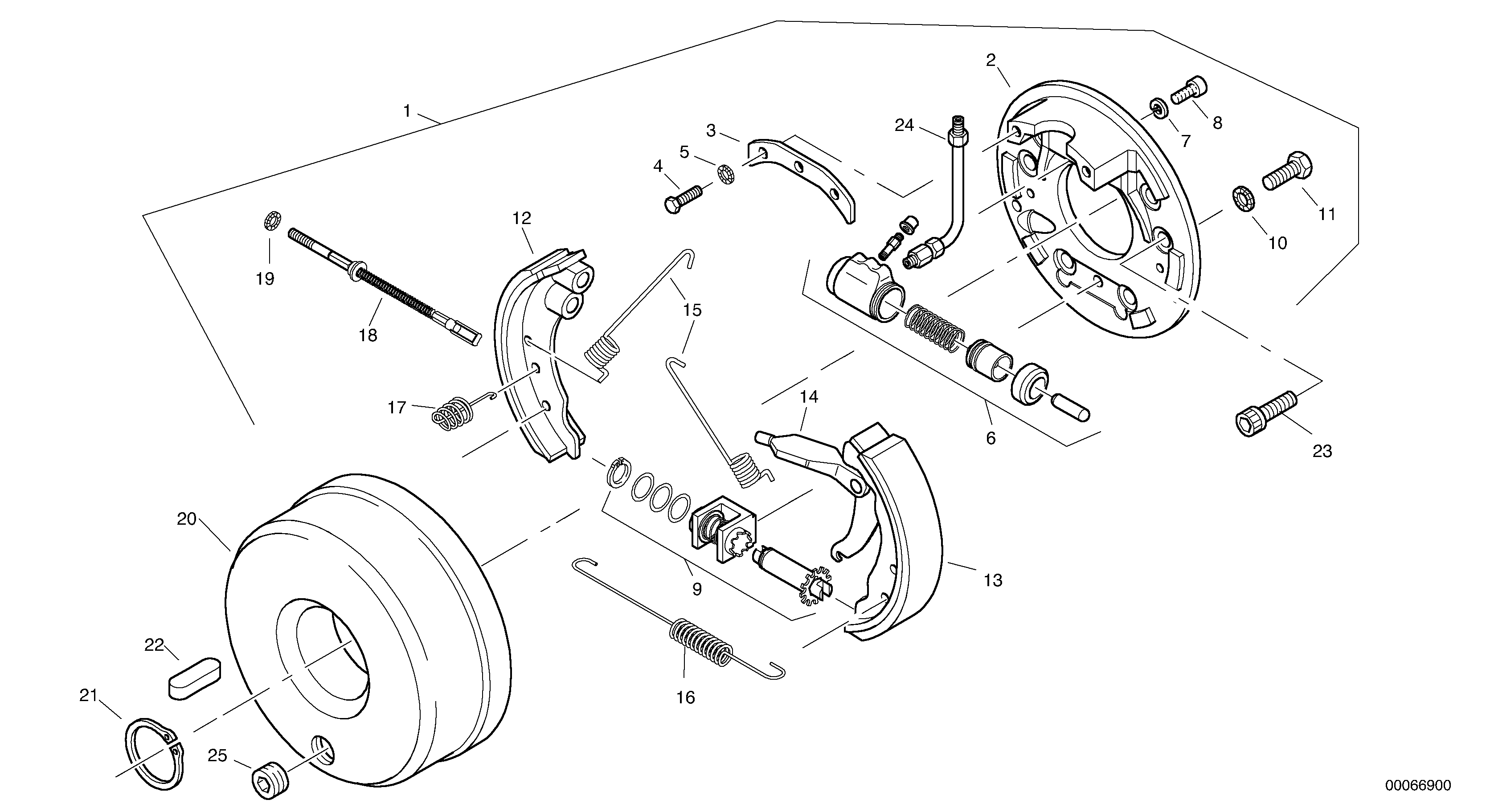 Схема запчастей Volvo L32 TYPE 184 SER NO - 2200 - 713 Central brake 