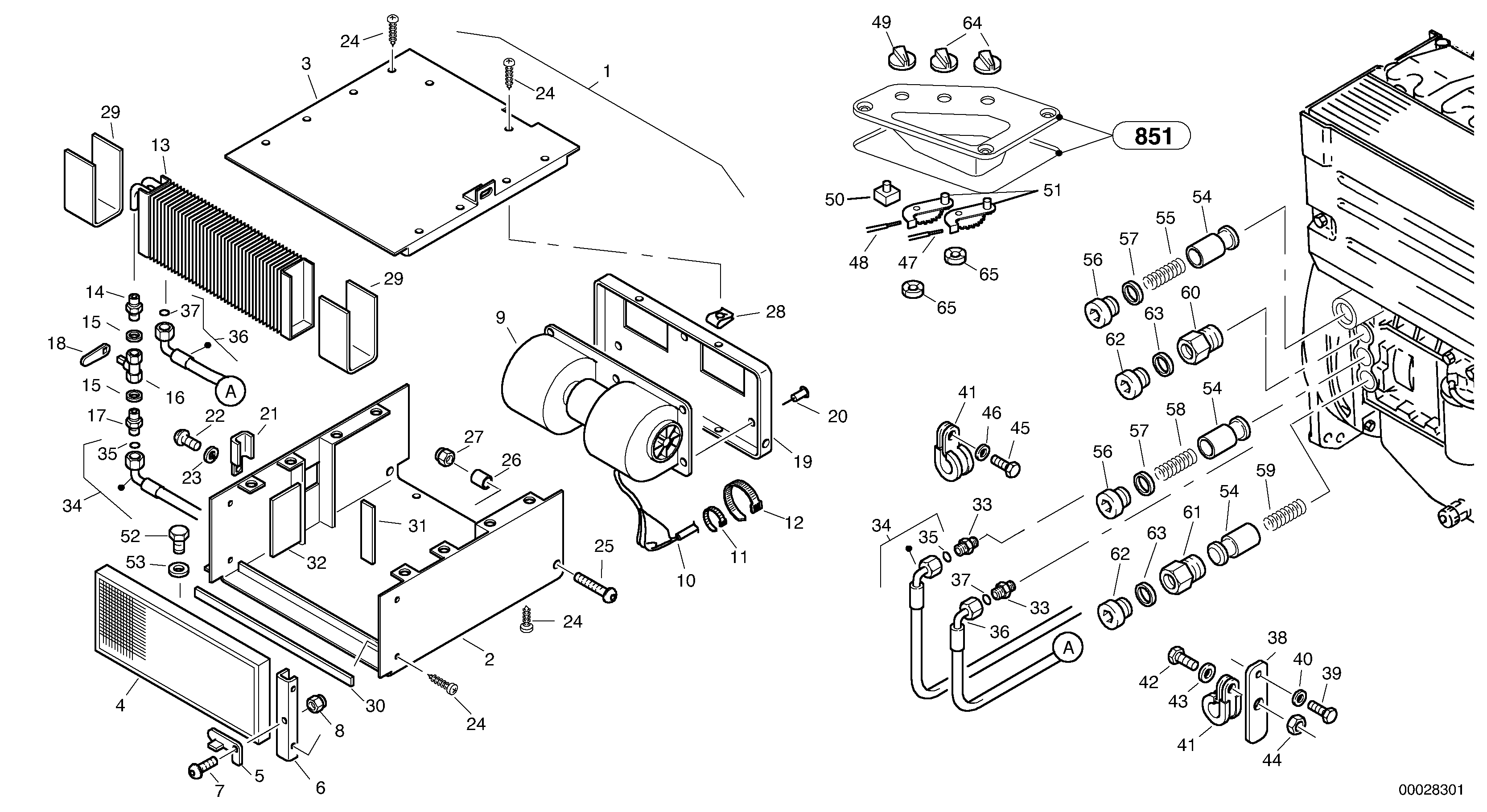 Схема запчастей Volvo L32 TYPE 184 SER NO - 2200 - 24950 Heater 