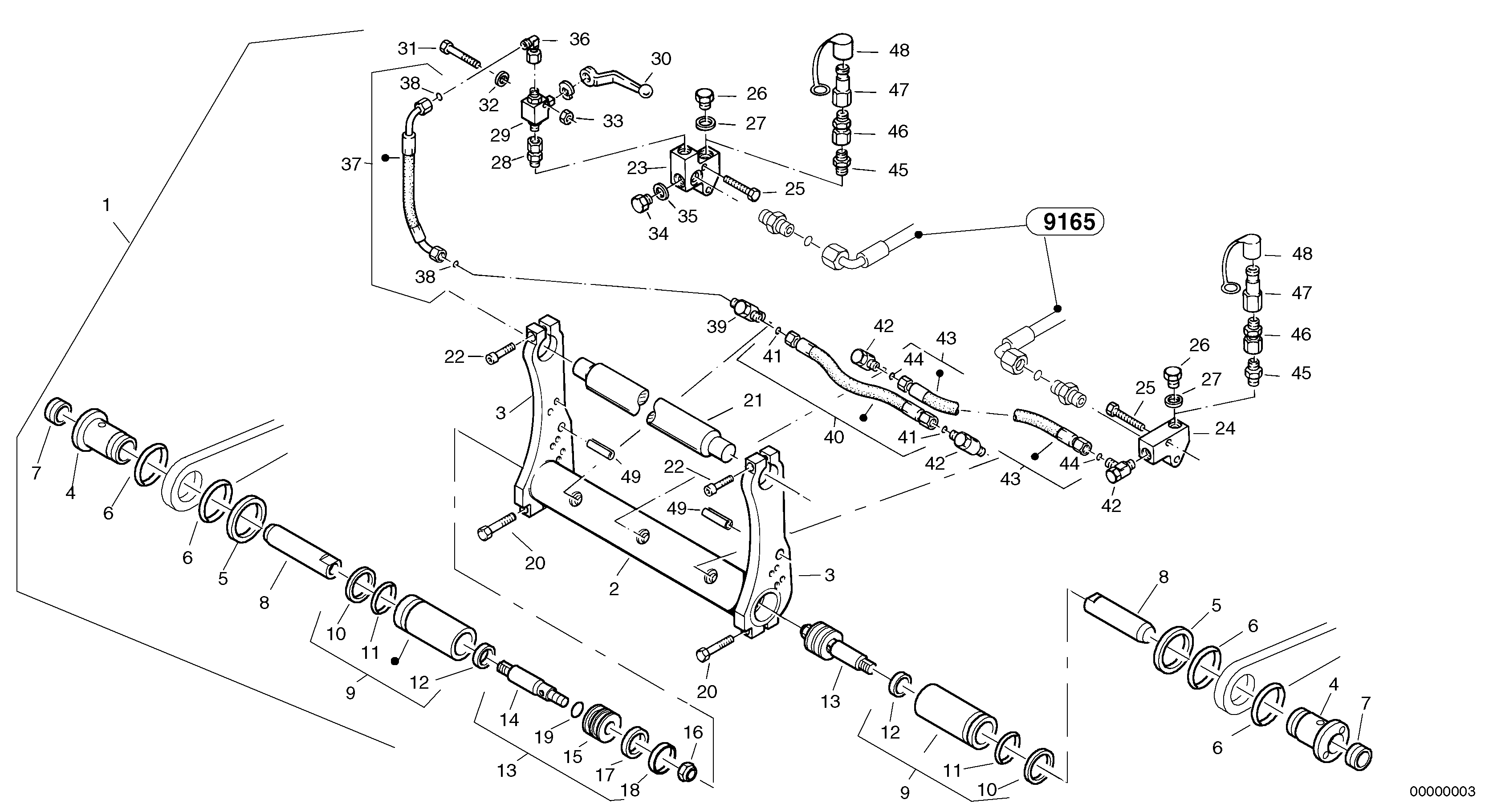 Схема запчастей Volvo L32 TYPE 184 SER NO - 2200 - 44871 Attachment mounting plate - Quick change, hydraulic 