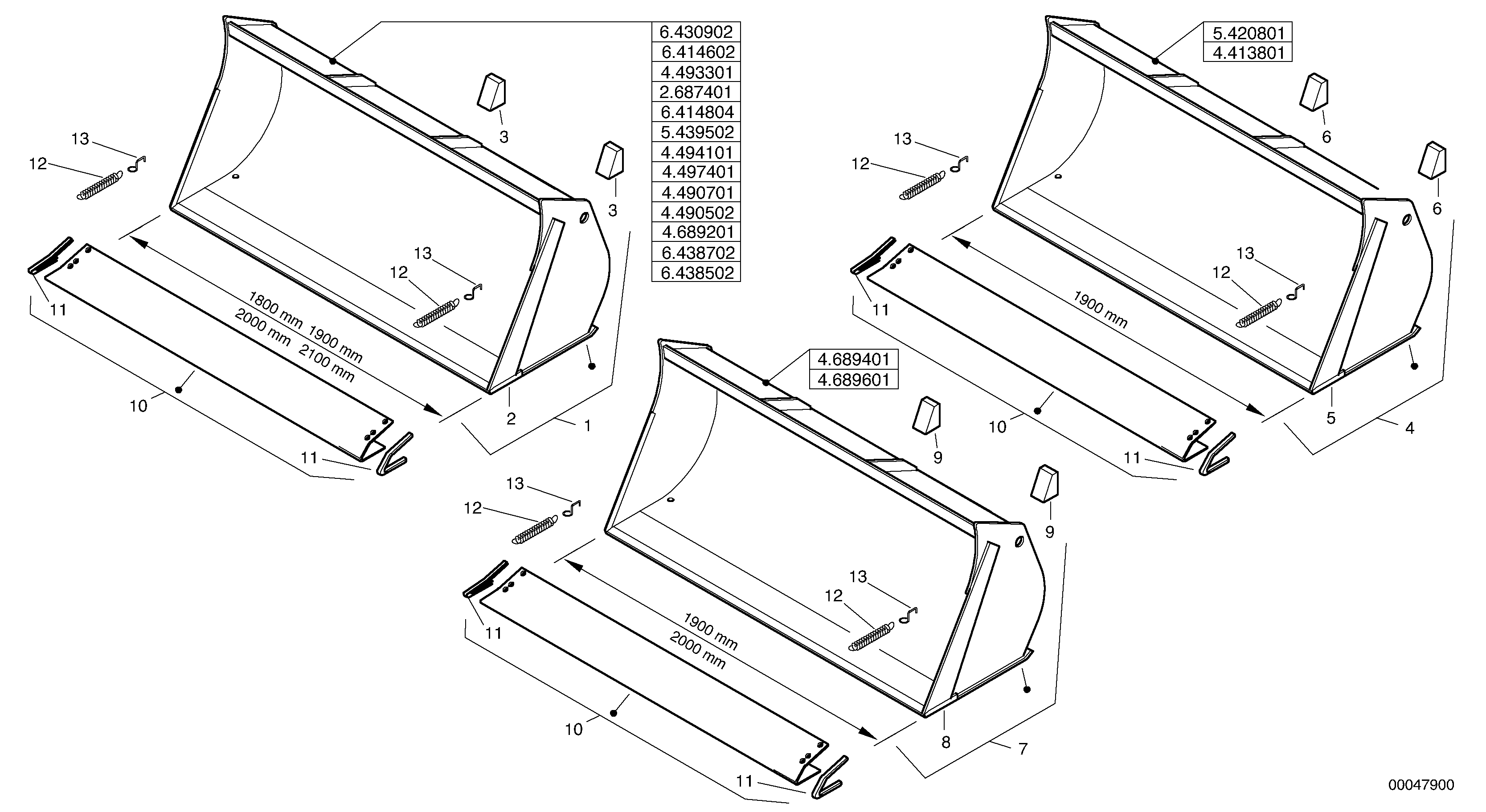 Схема запчастей Volvo L32 TYPE 184 SER NO - 2200 - 2479 Bucket without teeth - Z-cinematic 