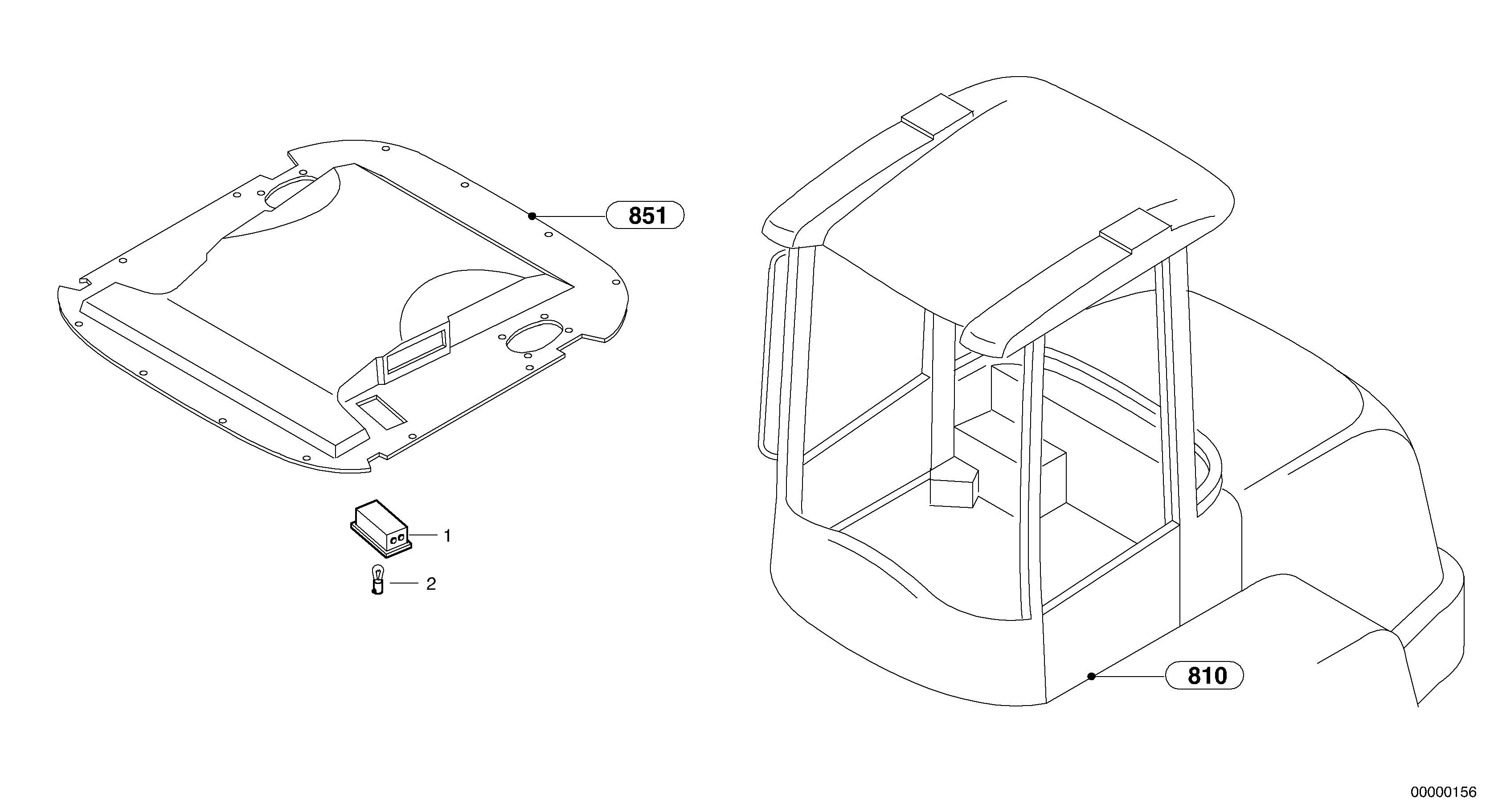 Схема запчастей Volvo L35 TYPE 186, 188, 189 SER NO - 2200 - 9483 Cabin lighting 