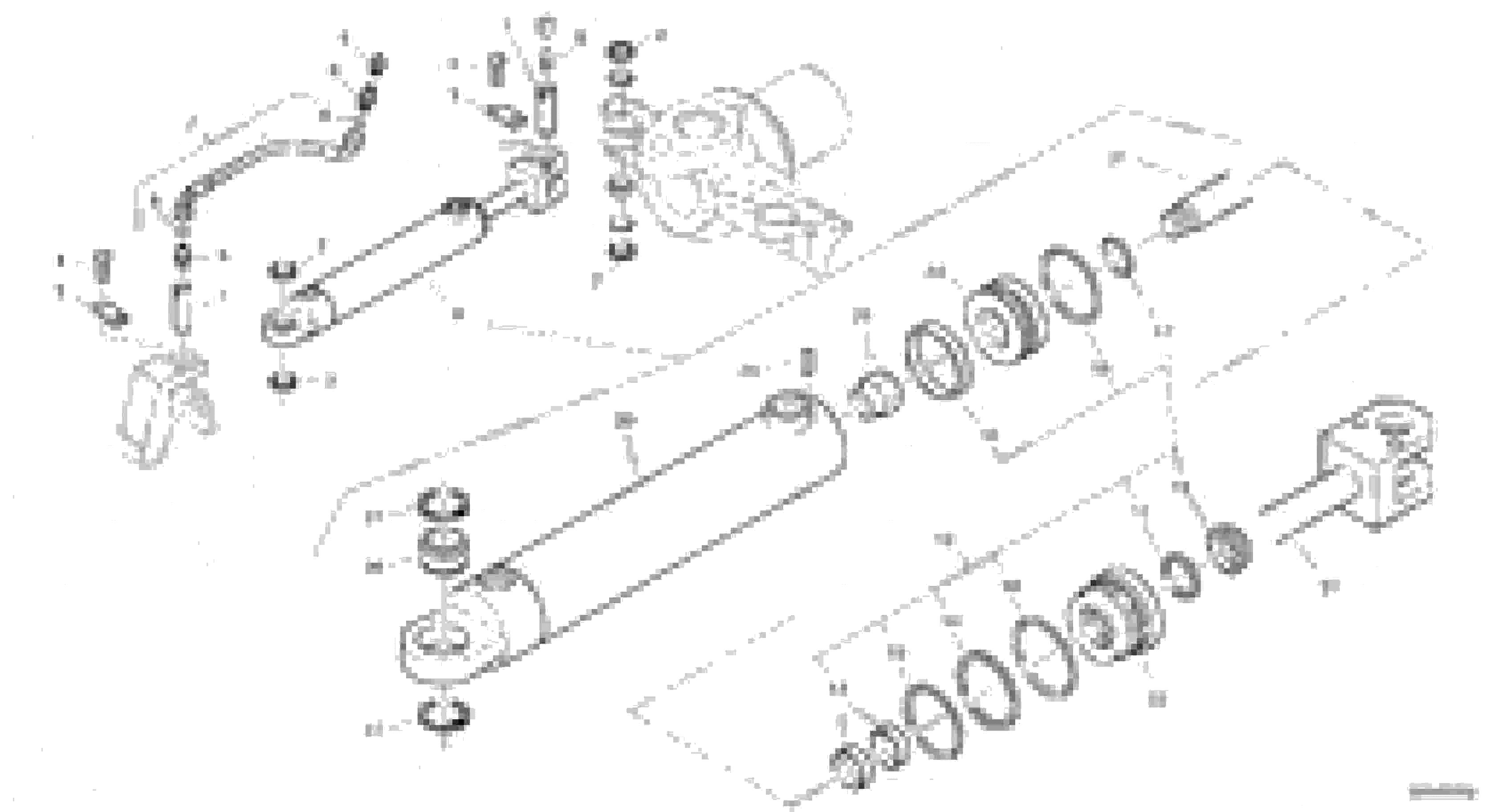 Схема запчастей Volvo L35 TYPE 186, 188, 189 SER NO - 2200 - 13749 Гидроцилиндр рулевой 