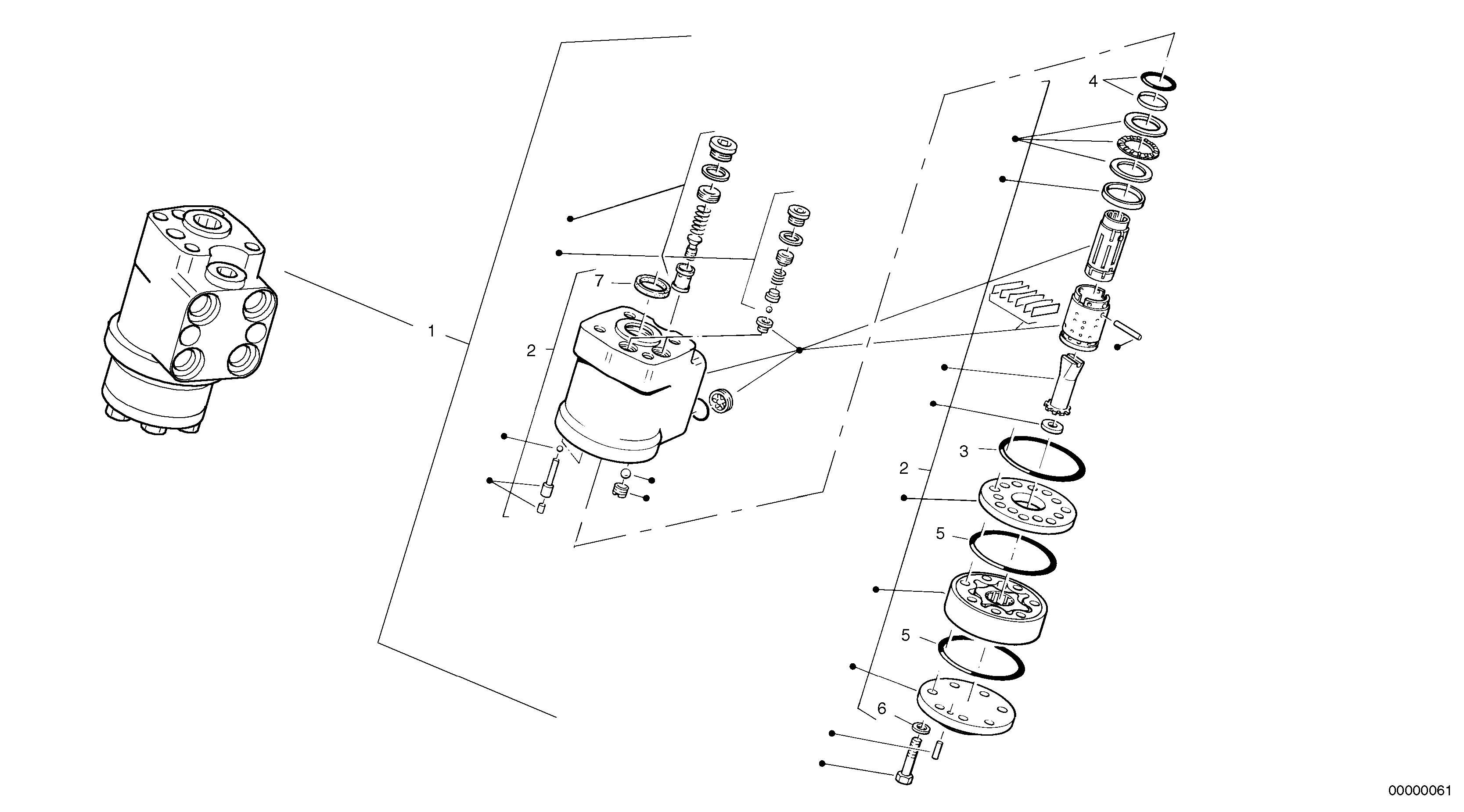 Схема запчастей Volvo L35 TYPE 186, 188, 189 SER NO - 2200 - 13752 Клапан в сборе 