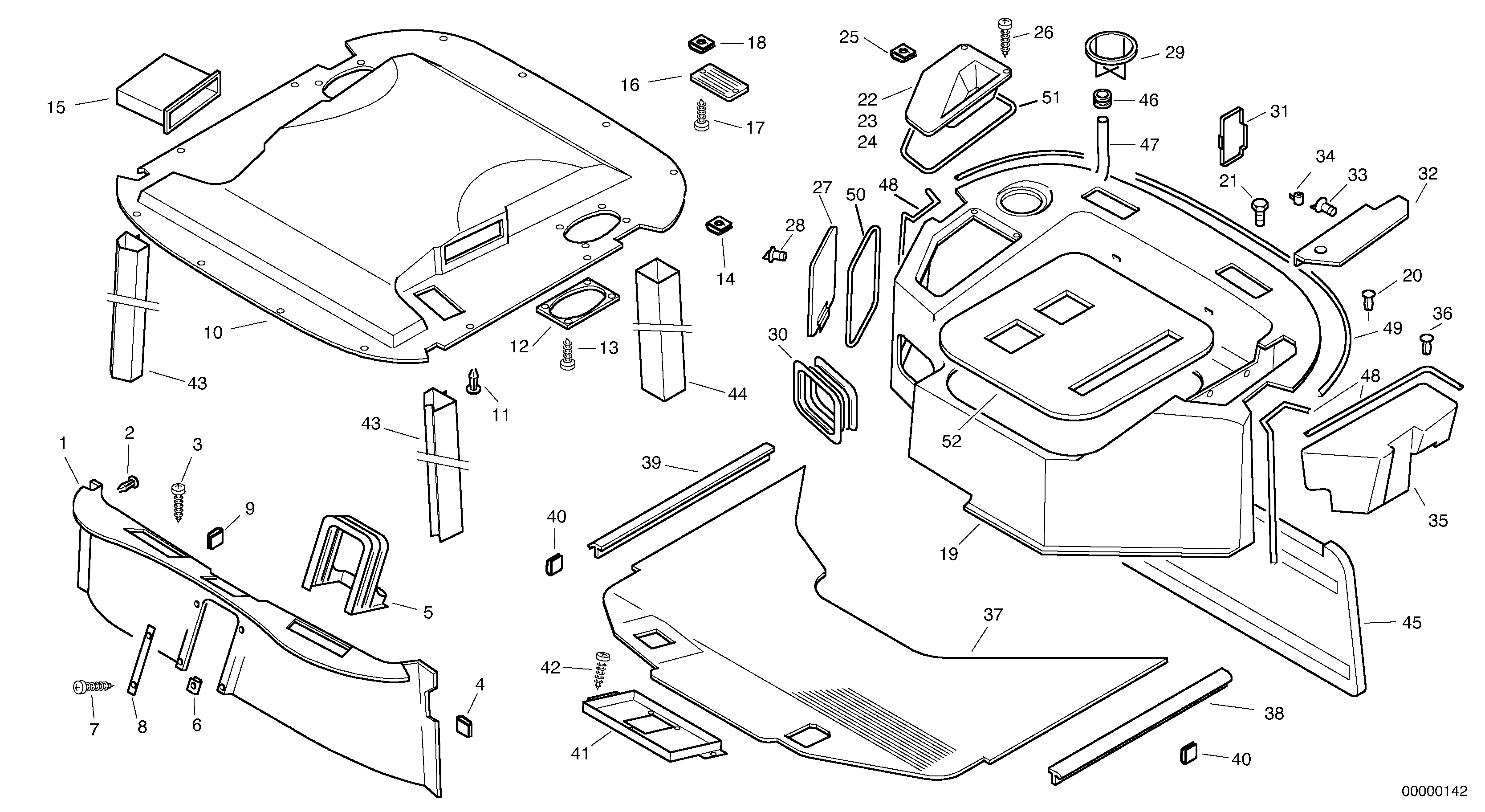 Схема запчастей Volvo L35 TYPE 186, 188, 189 SER NO - 2200 - 8535 Isolation - Cabine 