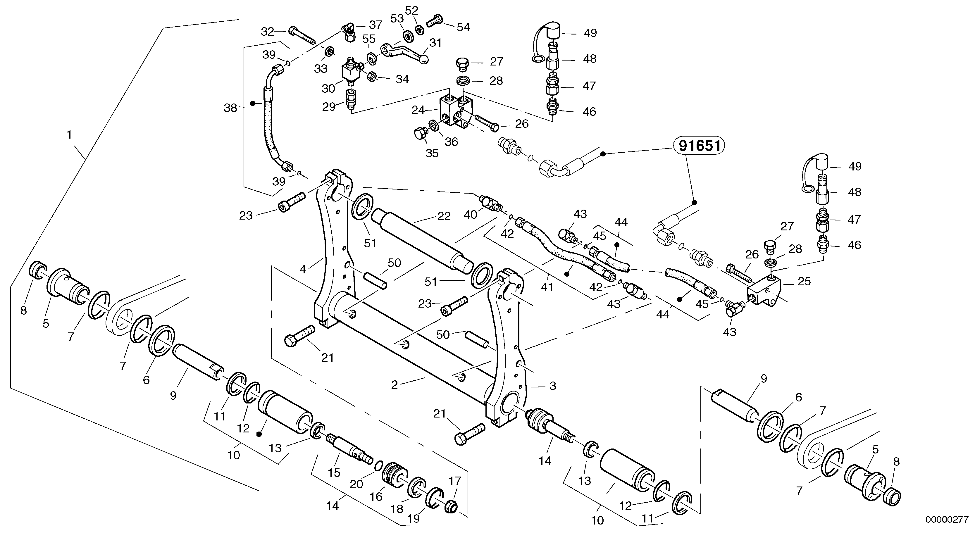 Схема запчастей Volvo L35 TYPE 186, 188, 189 SER NO - 2200 - 4745 Attachment mounting plate - Quick change, hydraulic - Tpz 