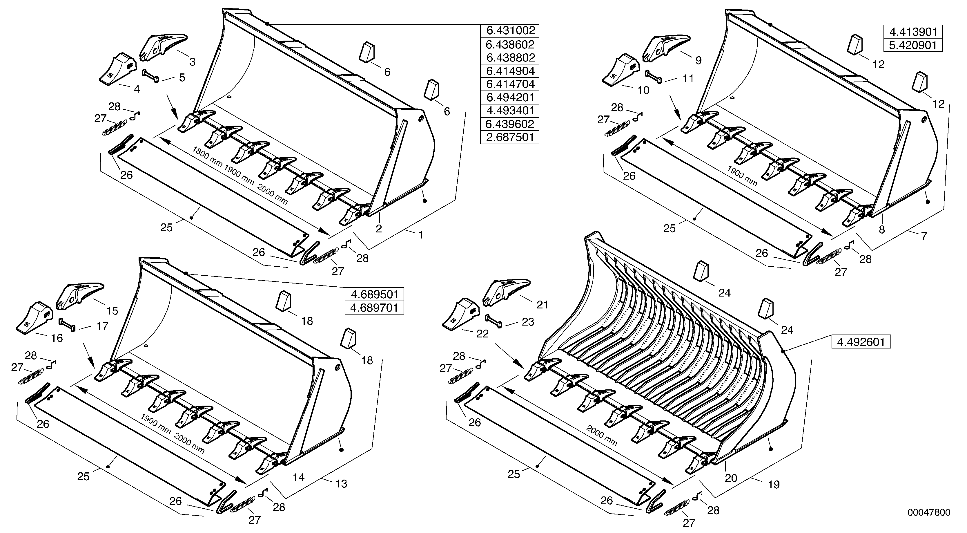 Схема запчастей Volvo L35 TYPE 186, 188, 189 SER NO - 2200 - 10997 Bucket with teeth - Z-cinematic 