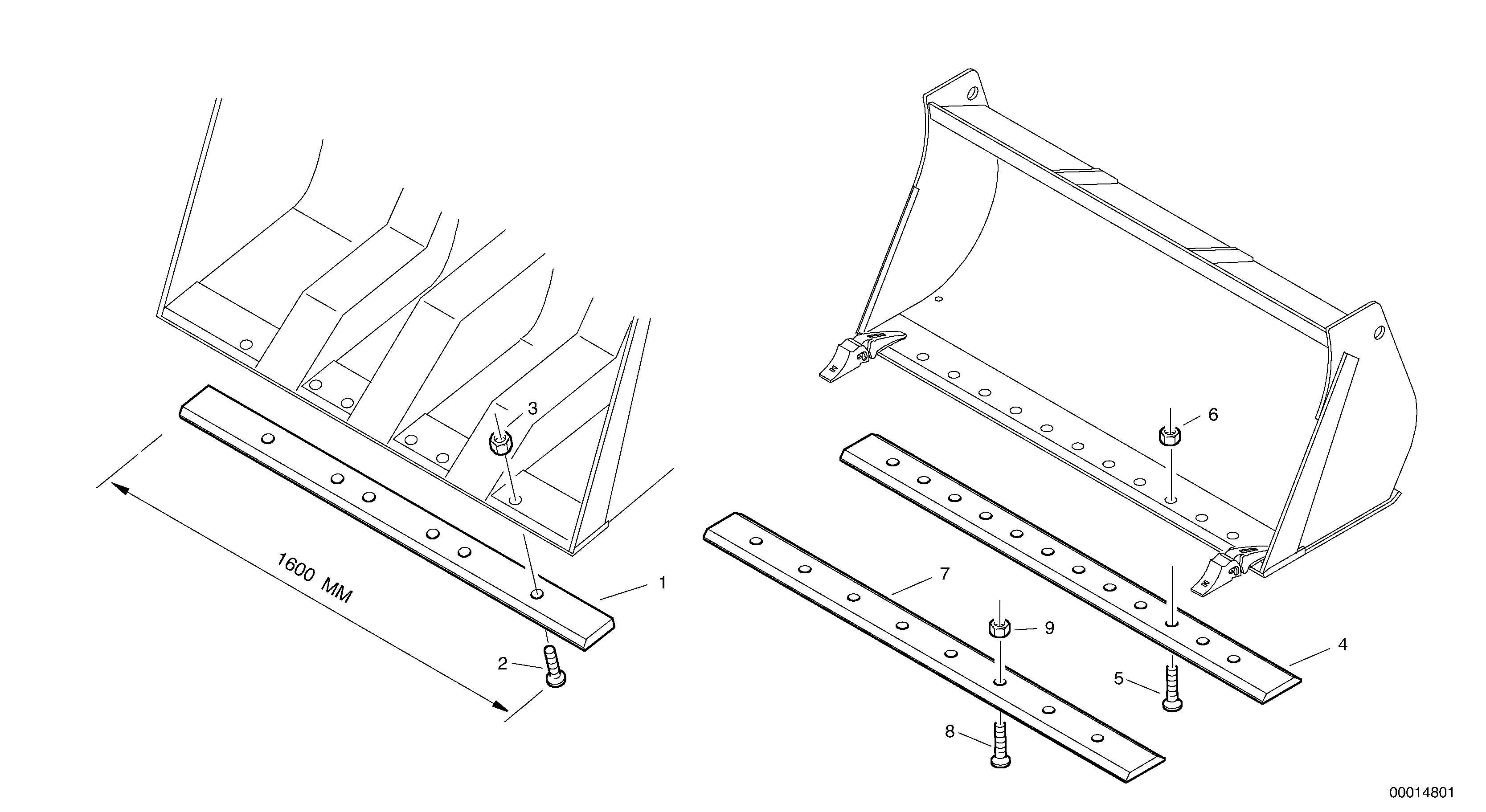 Схема запчастей Volvo L35 TYPE 186, 188, 189 SER NO - 2200 - 11002 Bolt-on cutting edge 