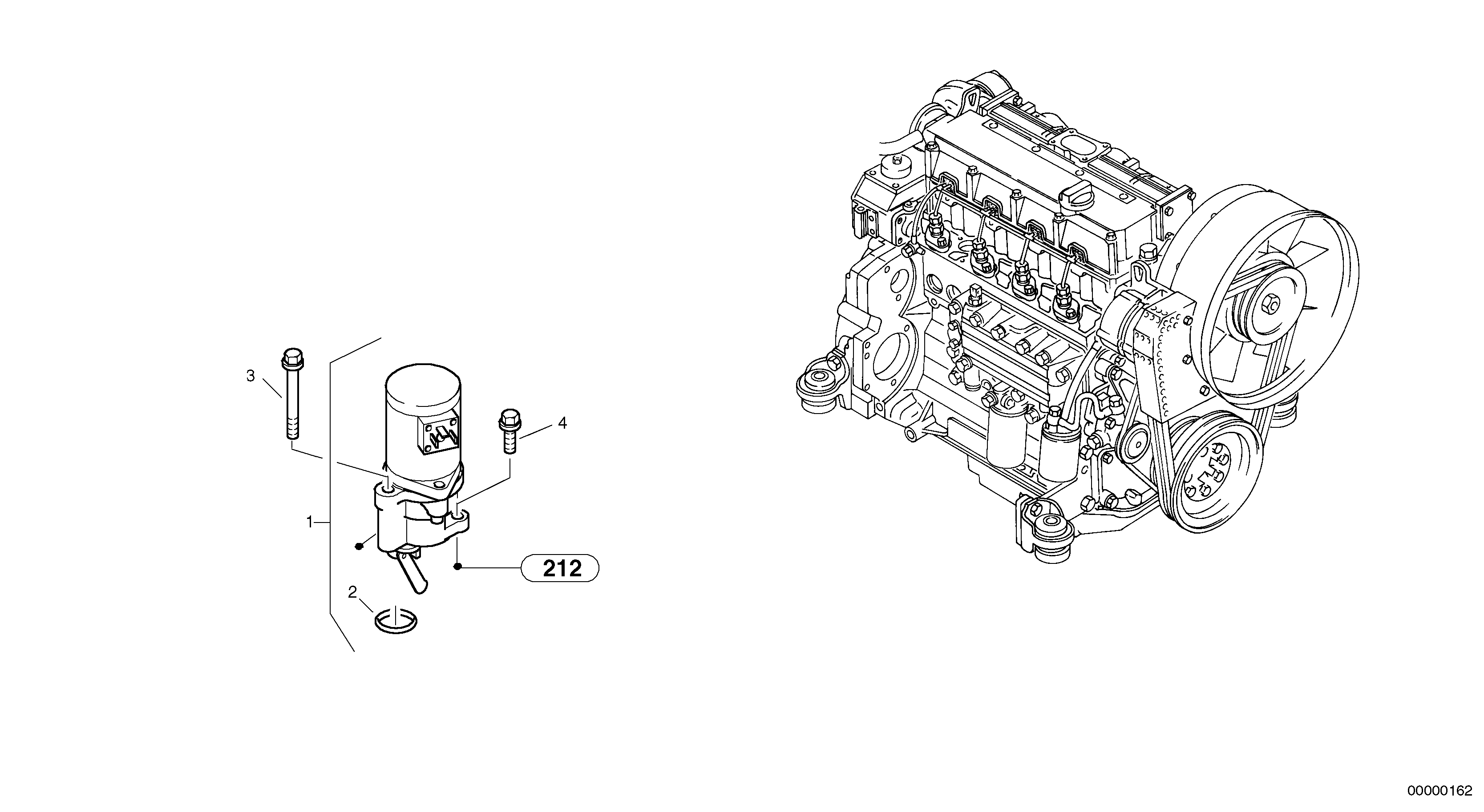 Схема запчастей Volvo L40 TYPE 191, 192 SER NO - 1000 - 19540 Engine stop device 