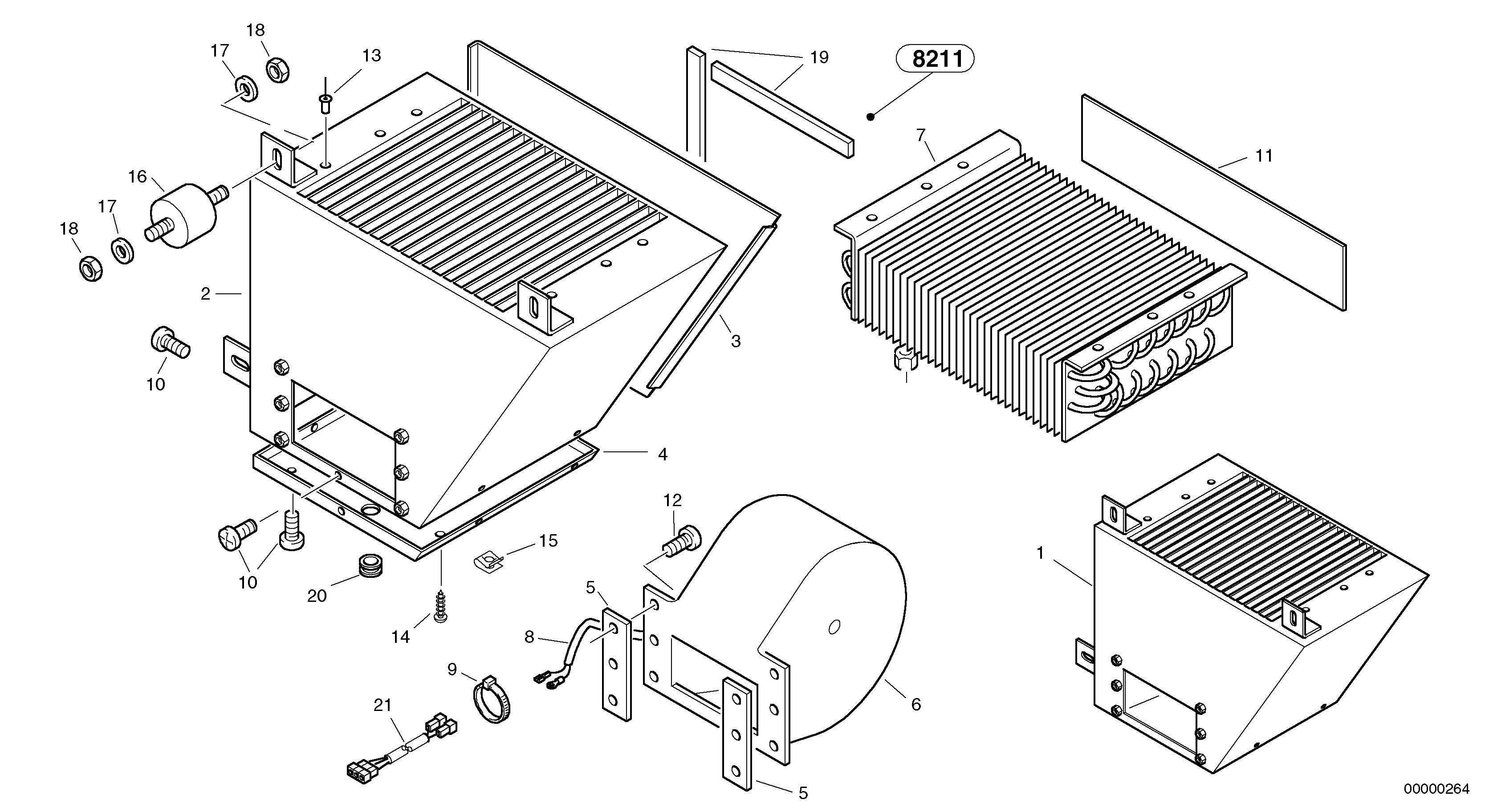 Схема запчастей Volvo L40 TYPE 191, 192 SER NO - 1000 - 25015 Condenser 