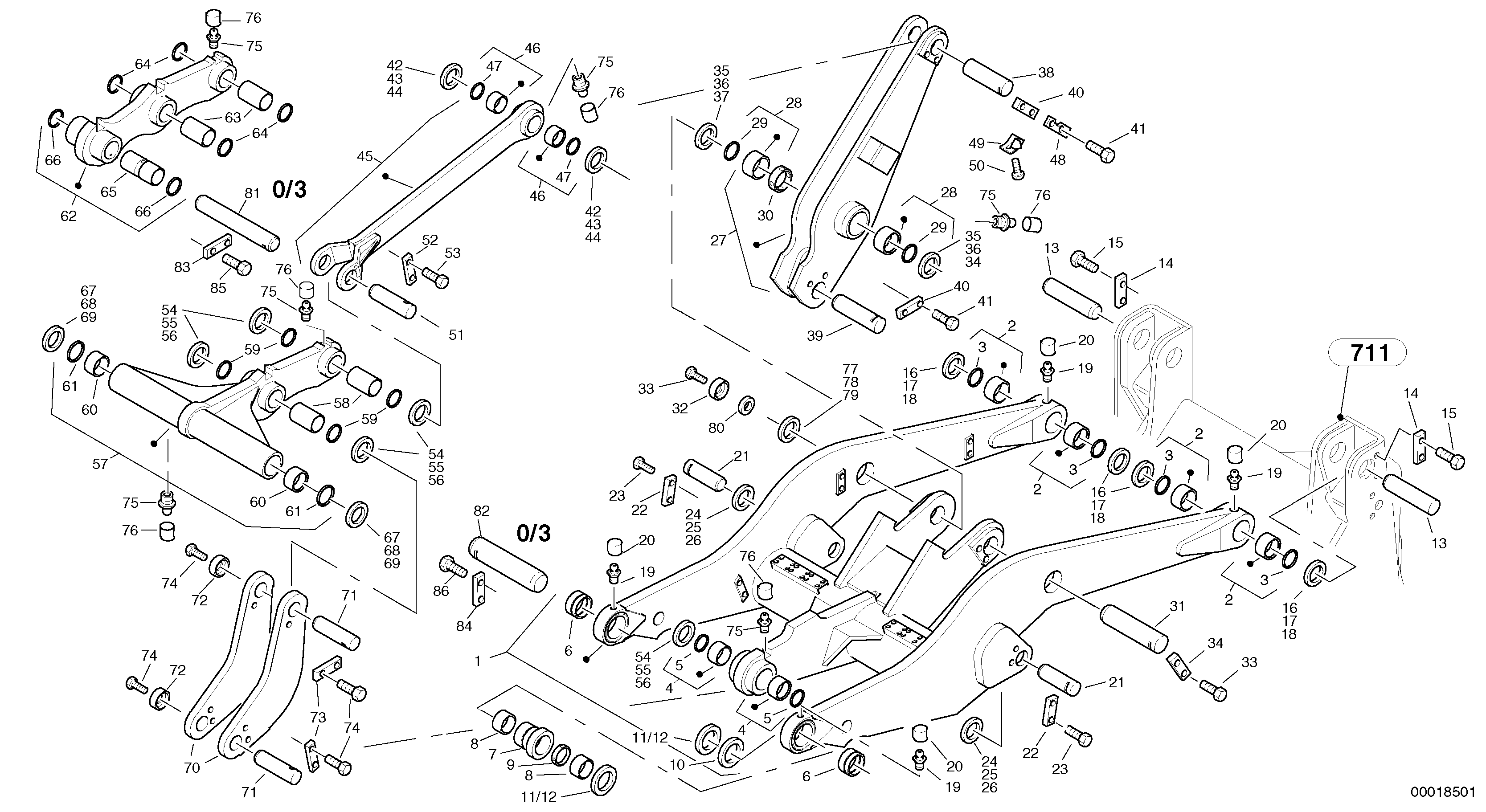 Схема запчастей Volvo L40 TYPE 191, 192 SER NO - 1000 - 99915 Lift frame 