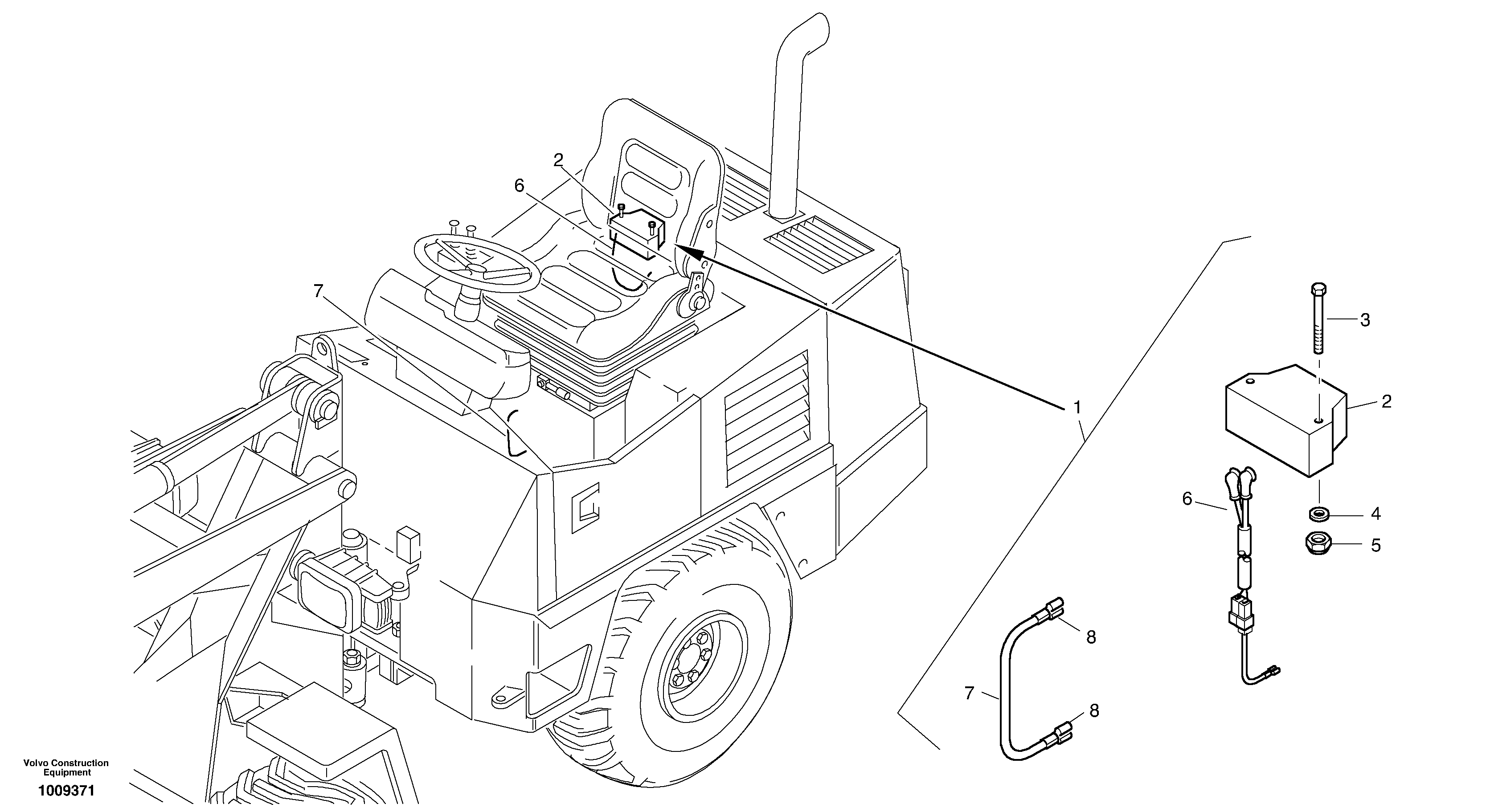 Схема запчастей Volvo ZL302C SER NO 2404001 - - 35146 Back-up warning 