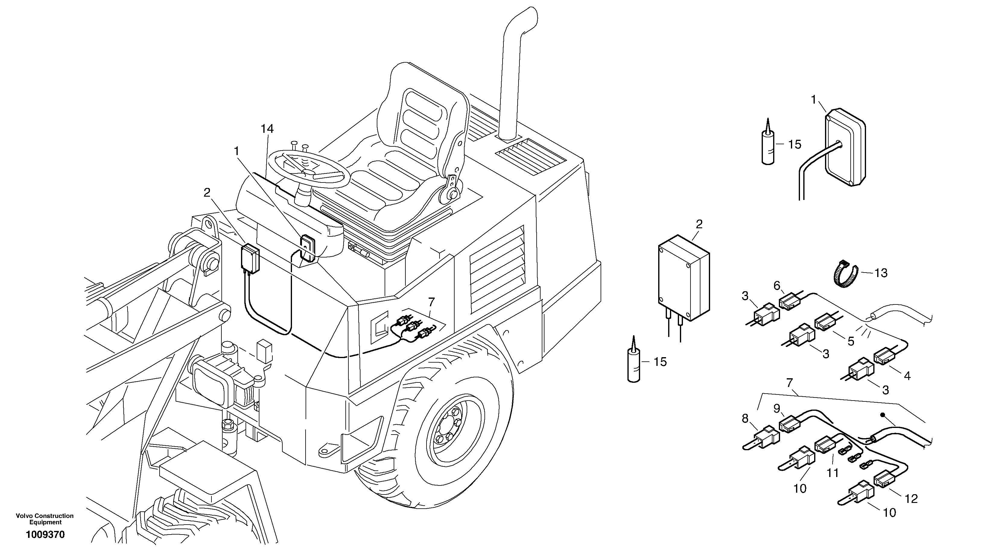 Схема запчастей Volvo ZL302C SER NO 2404001 - - 35411 Antitheft system 