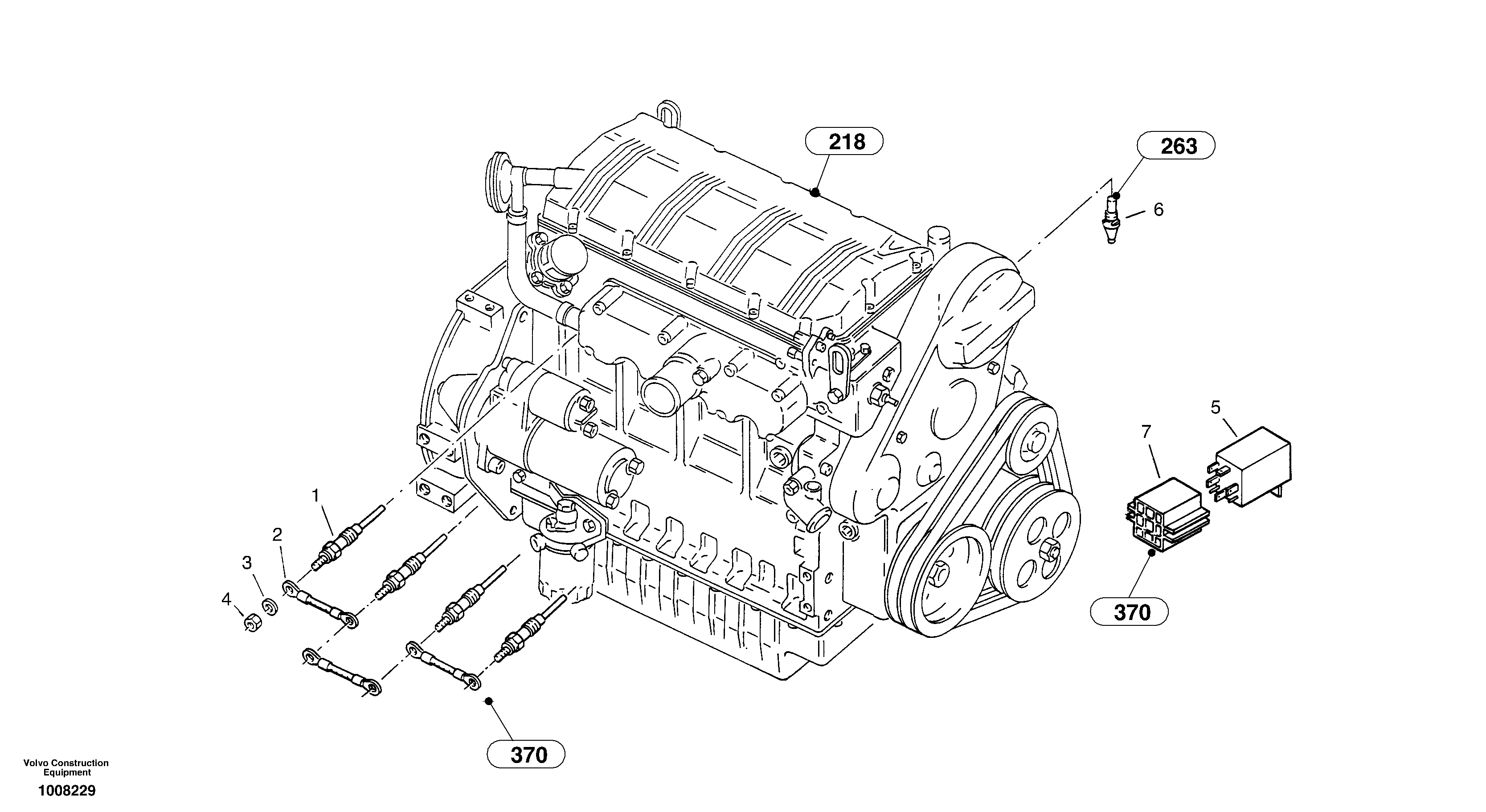 Схема запчастей Volvo ZL302C SER NO 2404001 - - 35419 Electric - Engine 