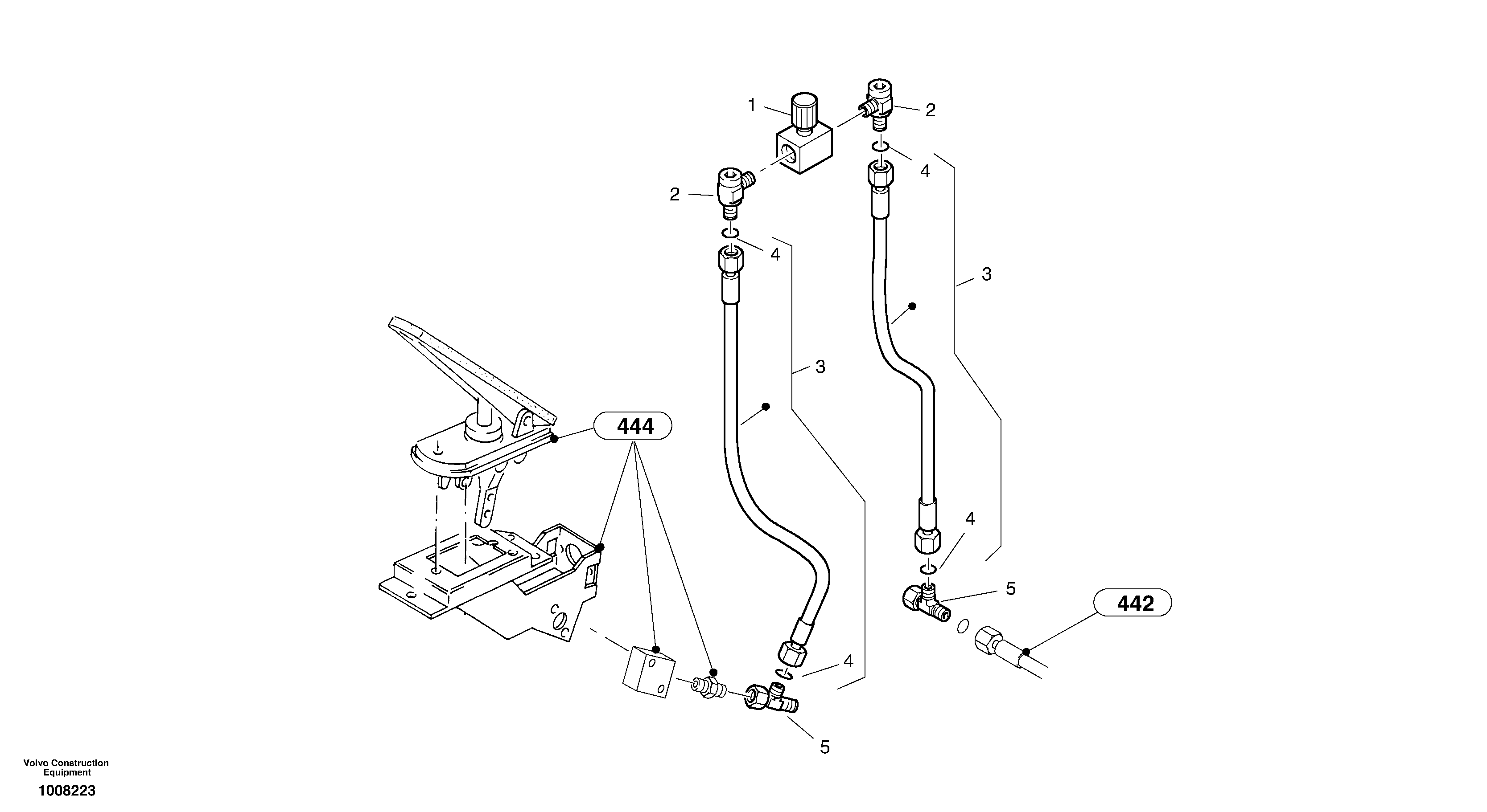 Схема запчастей Volvo ZL302C SER NO 2404001 - - 35980 Hand inch control 