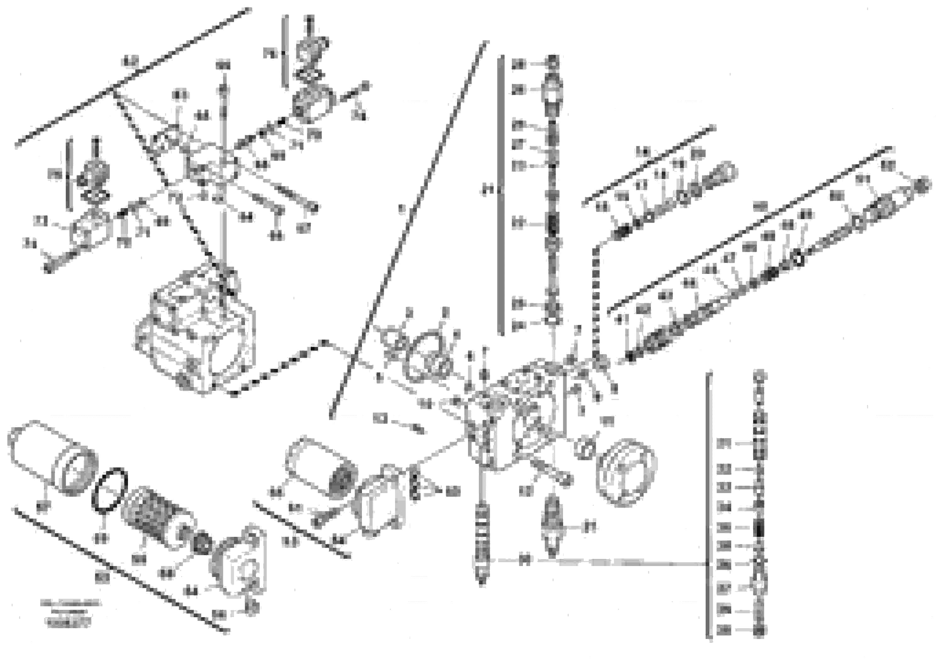 Схема запчастей Volvo ZL302C SER NO 2404001 - - 97098 Valves - Variable displacement pump 