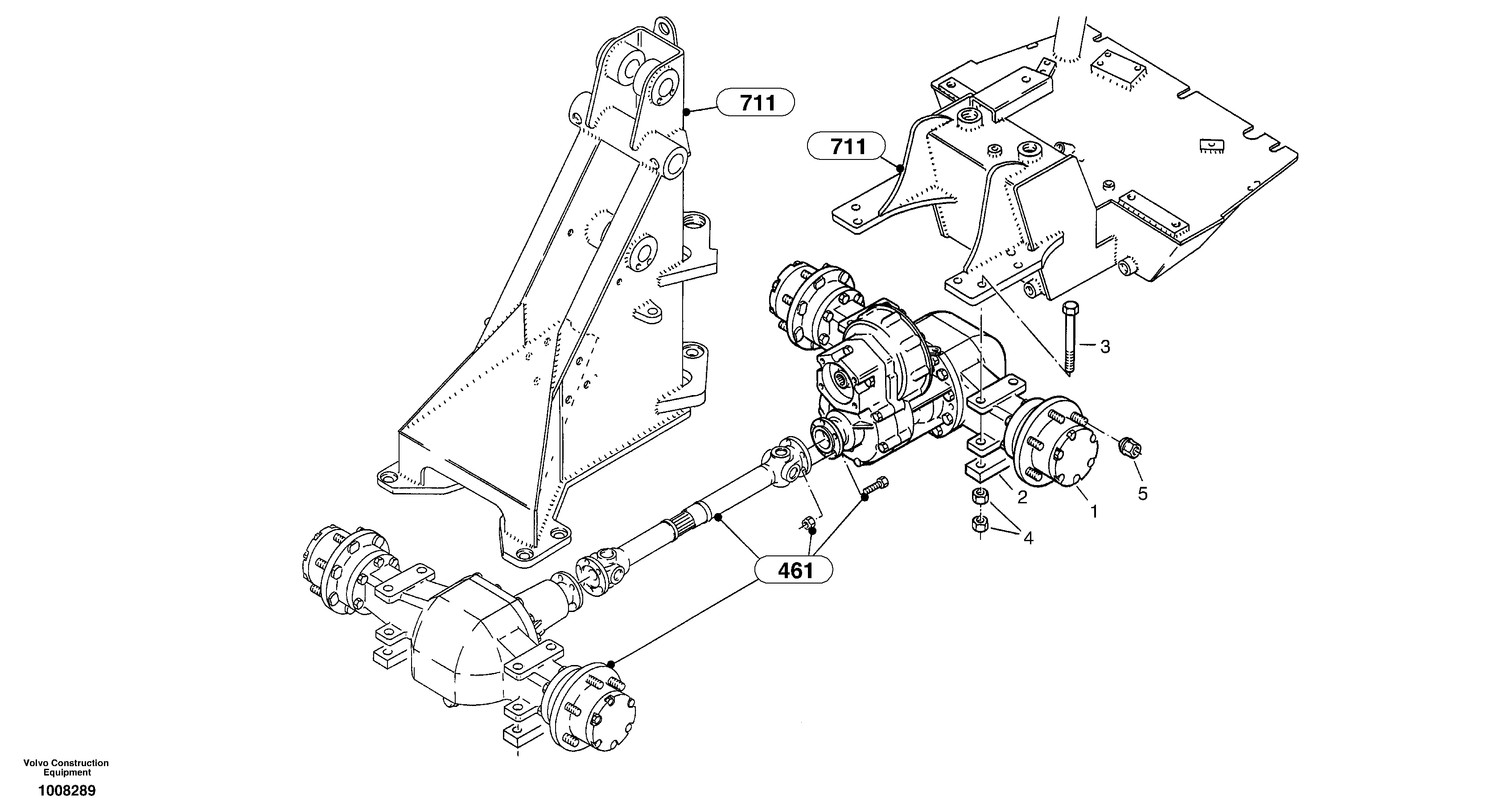 Схема запчастей Volvo ZL302C SER NO 2404001 - - 31971 Assembly - rear axle 