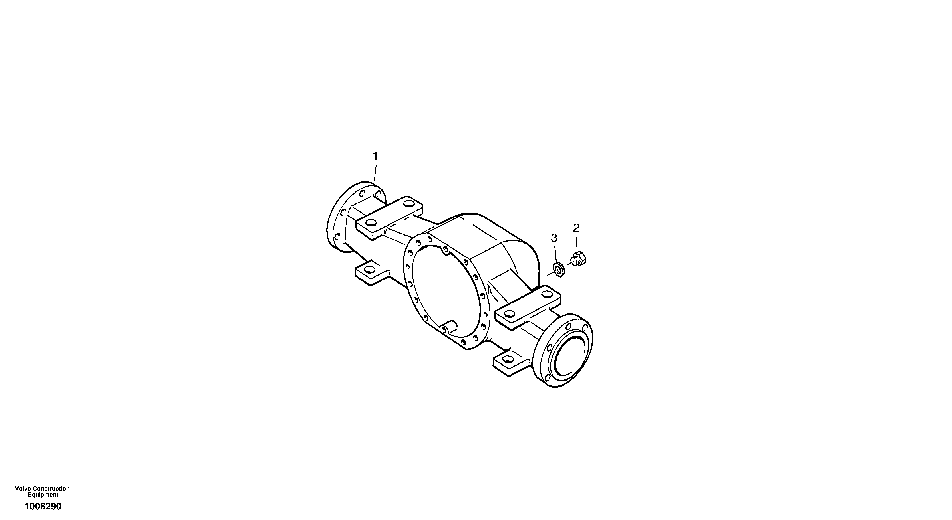 Схема запчастей Volvo ZL302C SER NO 2404001 - - 31973 Картер (корпус) заднего моста 