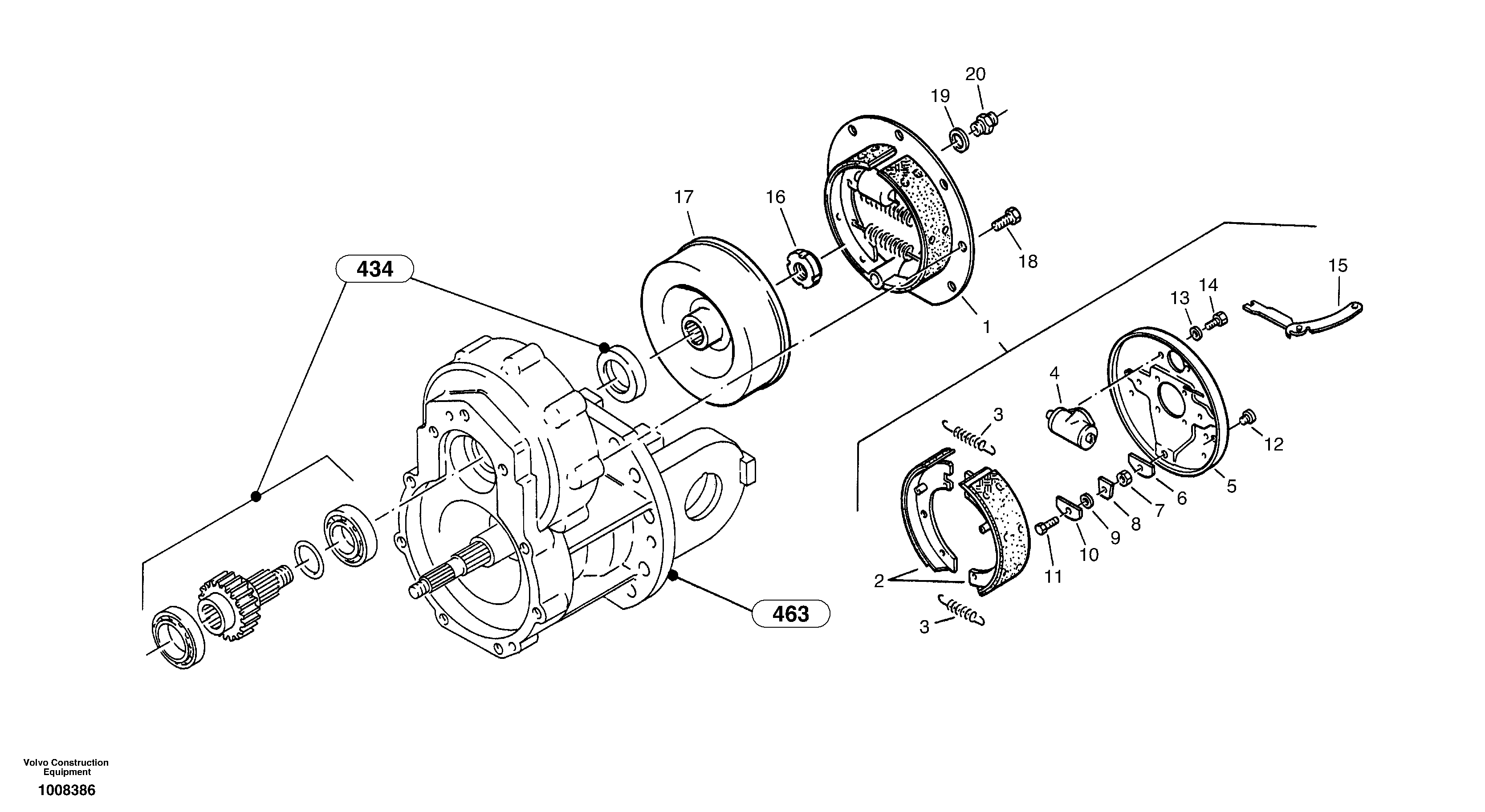 Схема запчастей Volvo ZL302C SER NO 2404001 - - 32240 Central brake 