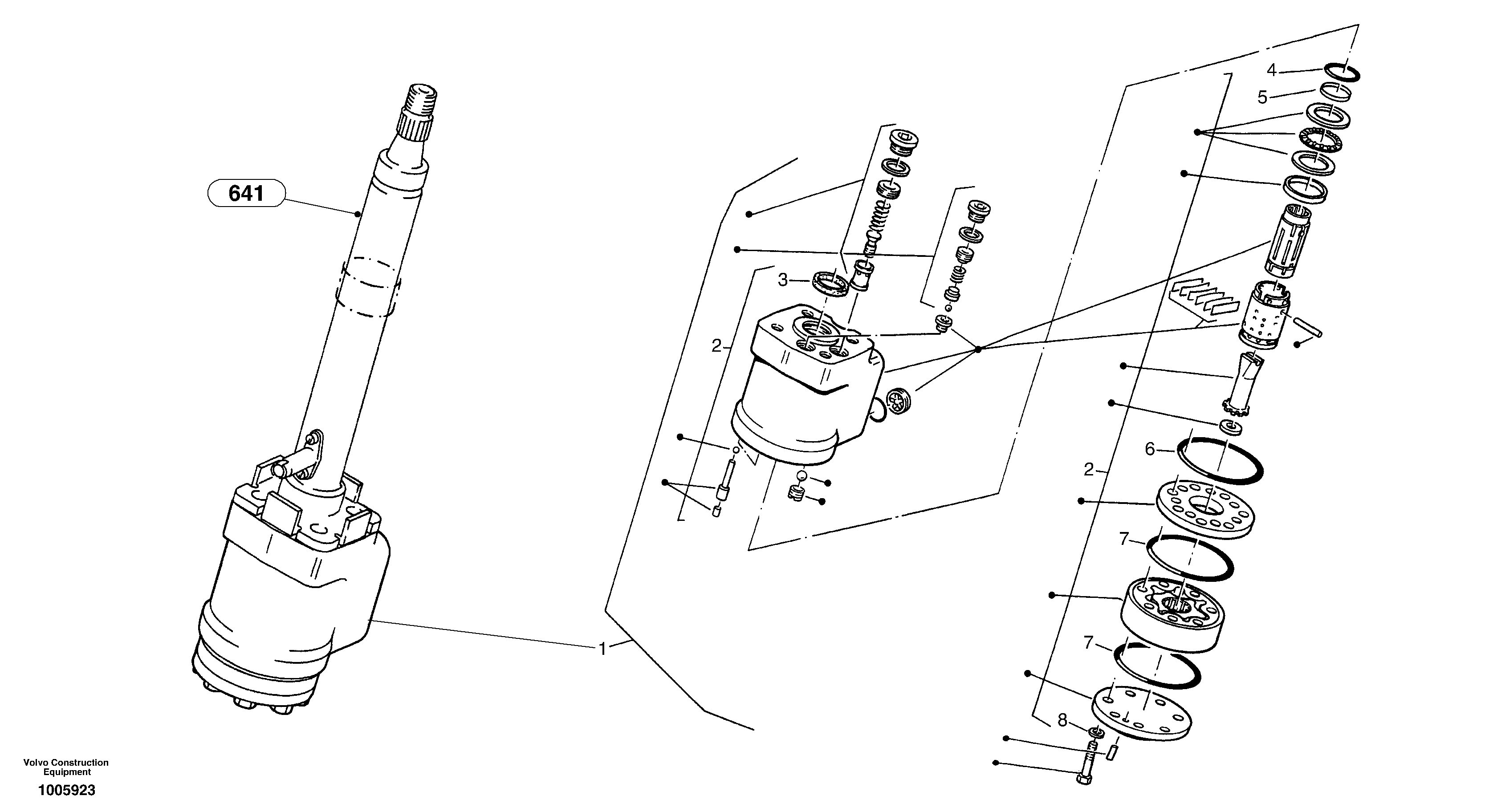 Схема запчастей Volvo ZL302C SER NO 2404001 - - 43828 Клапан в сборе 