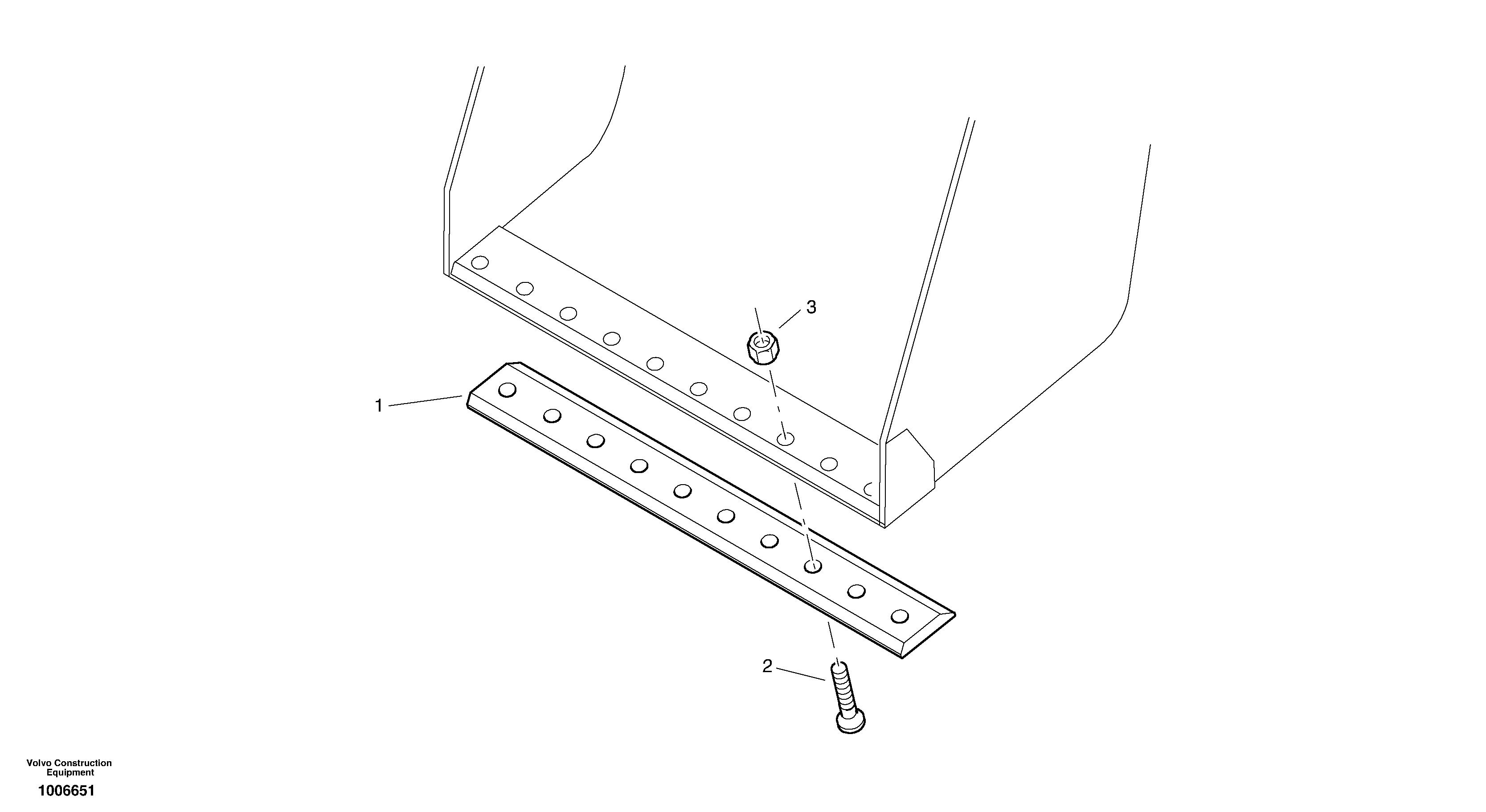 Схема запчастей Volvo ZL302C SER NO 2404001 - - 34961 Bolt-on cutting edge 