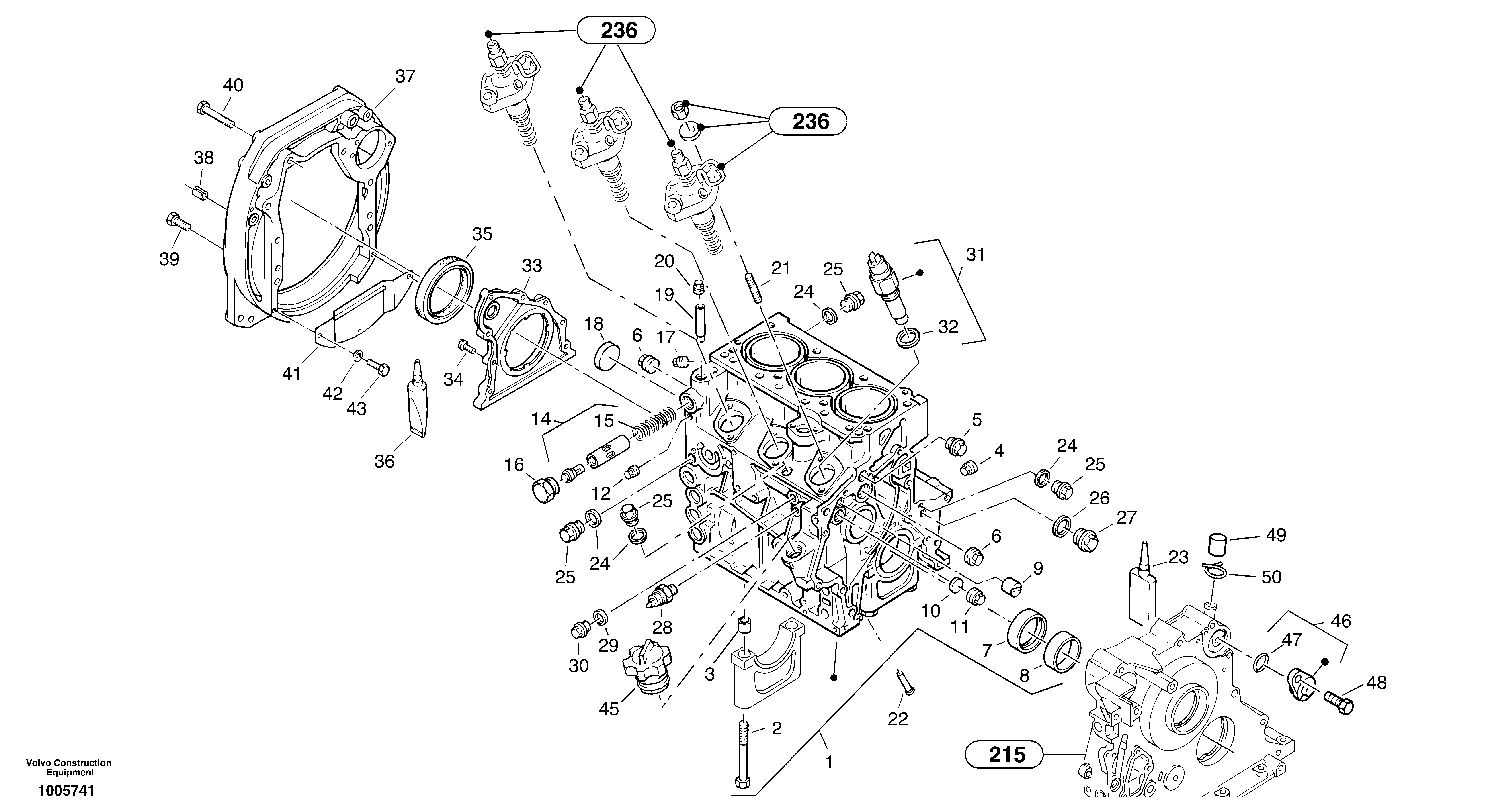 Схема запчастей Volvo ZL402C SER NO 6006001 - - 96728 Engine housing 