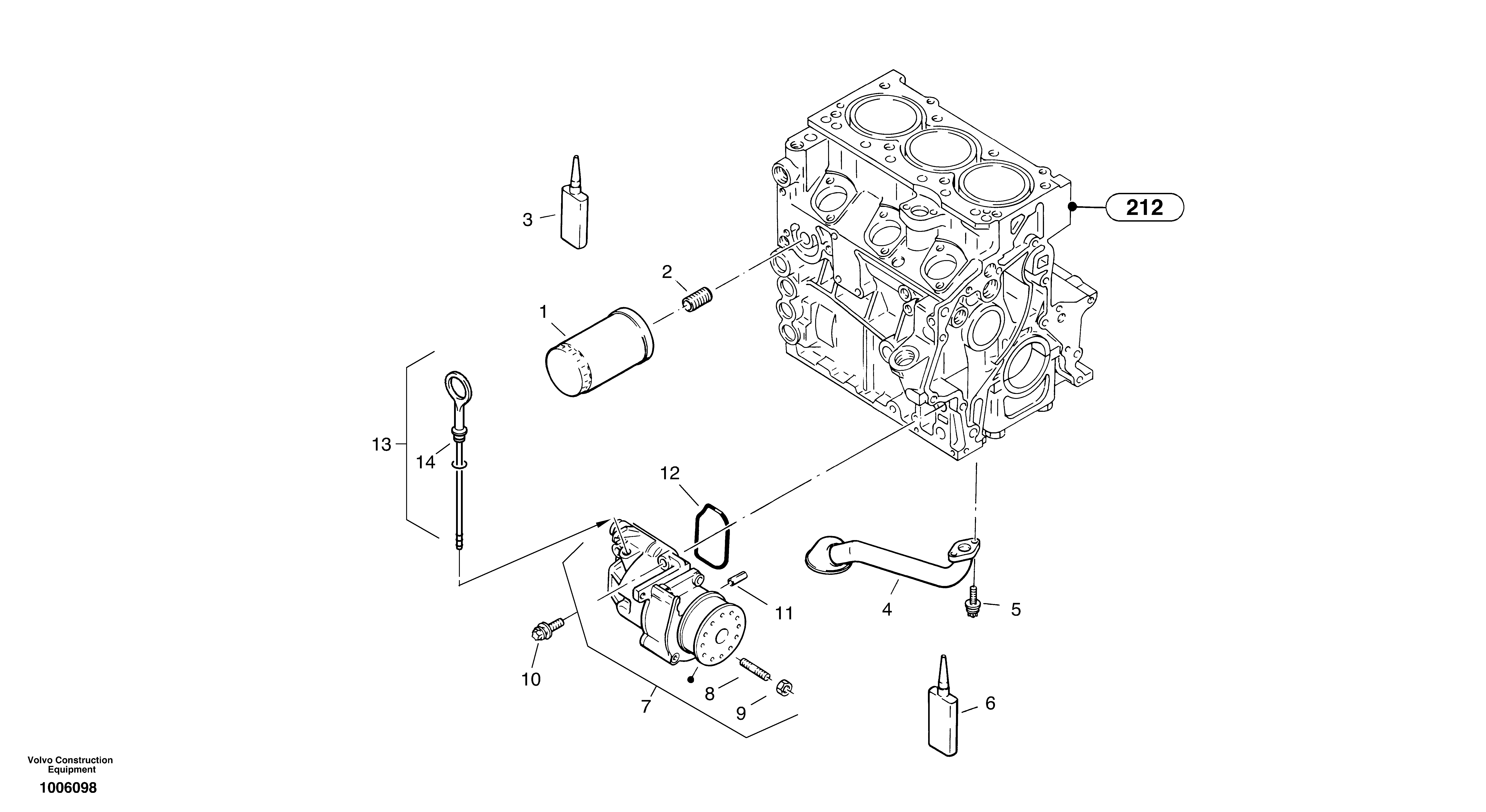 Схема запчастей Volvo ZL402C SER NO 6006001 - - 937 Oil pump, oil filter 