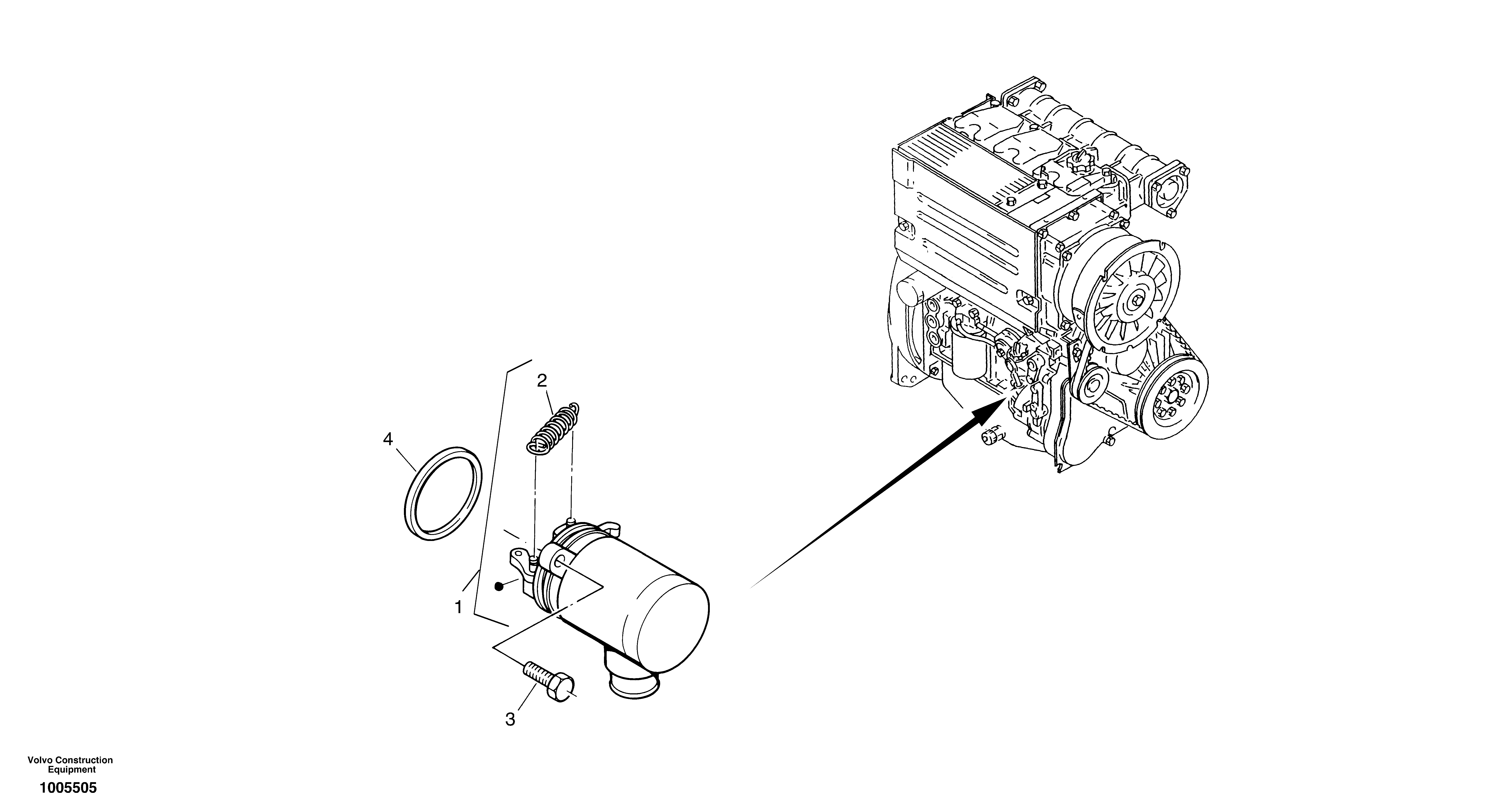 Схема запчастей Volvo ZL402C SER NO 6006001 - - 986 Engine stop device 