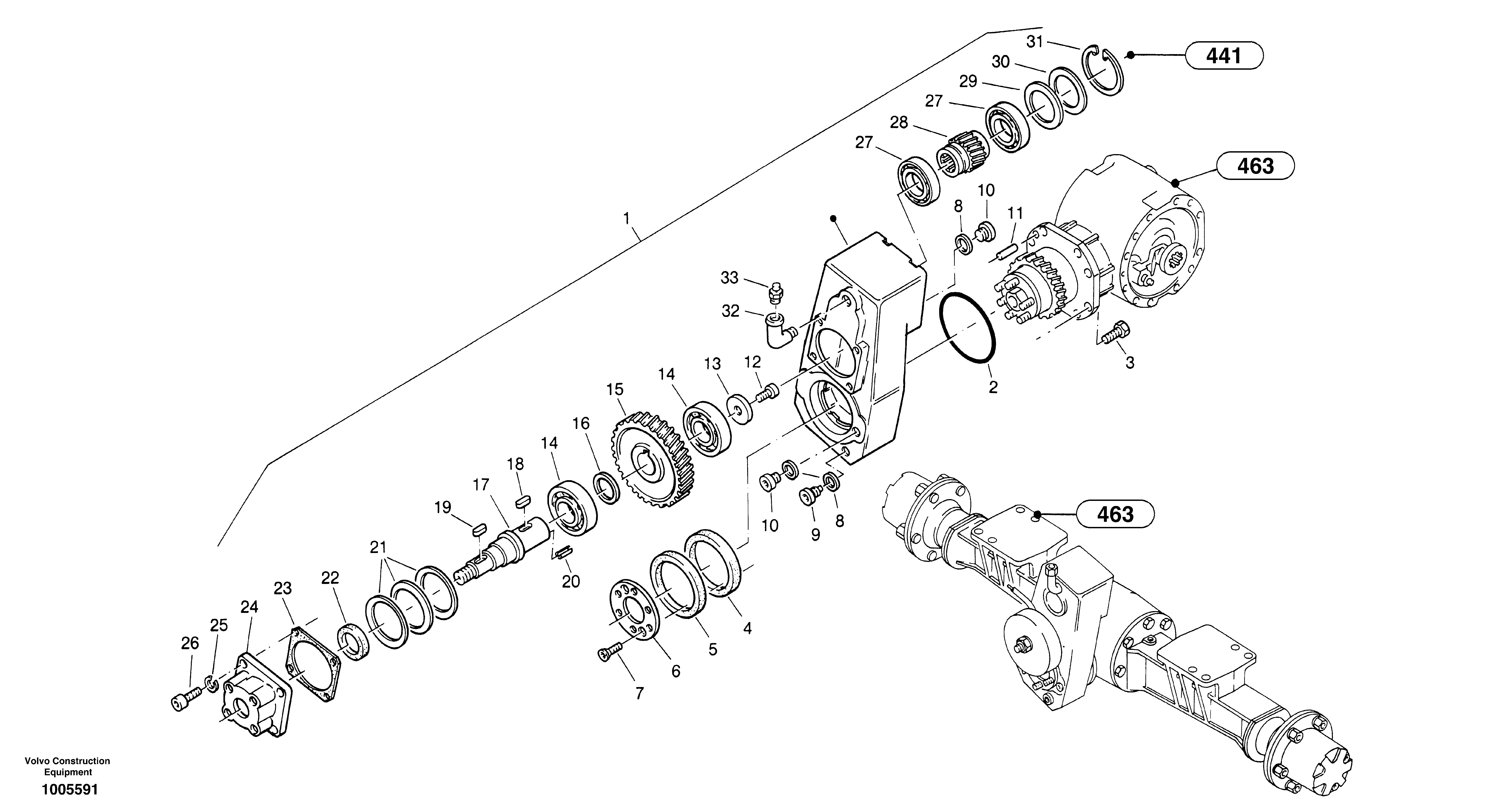 Схема запчастей Volvo ZL402C SER NO 6006001 - - 230 Gearbox assy 