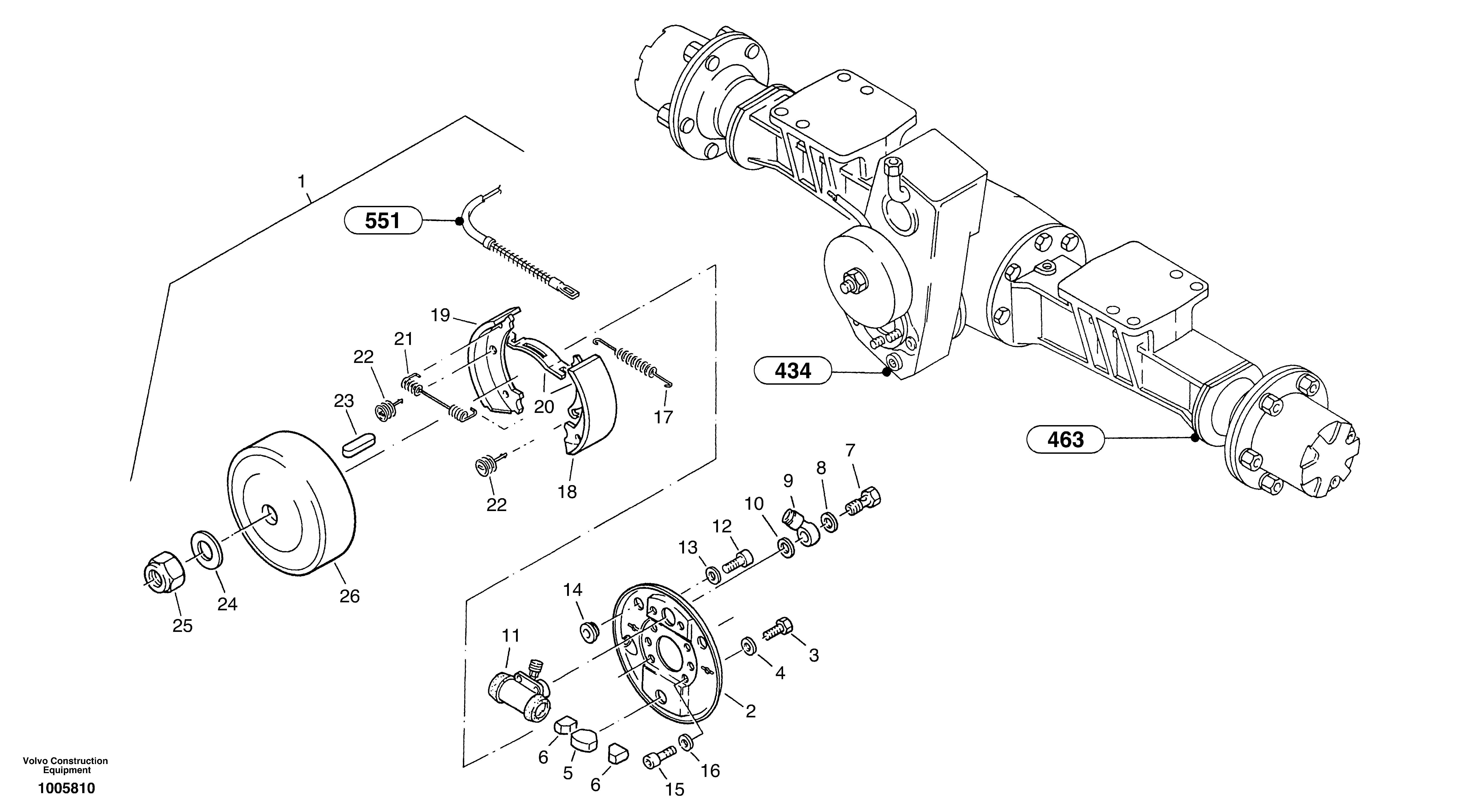 Схема запчастей Volvo ZL402C SER NO 6006001 - - 412 Hand brake 