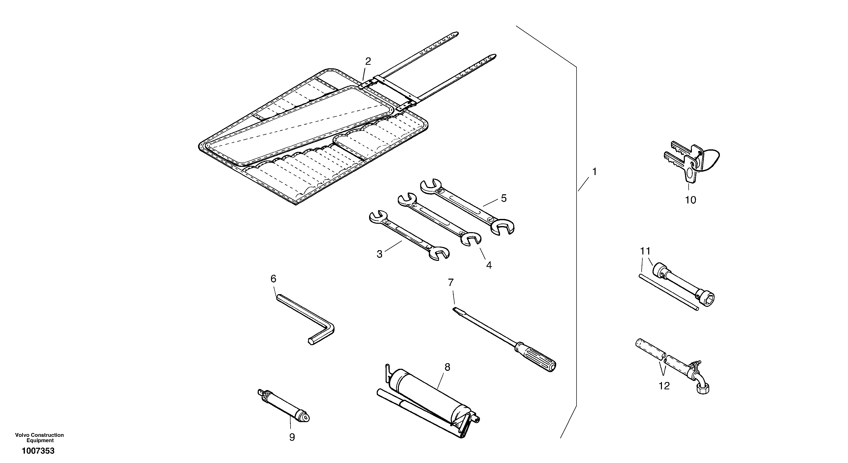 Схема запчастей Volvo ZL402C SER NO 6006001 - - 866 Инструменты для ремонта 