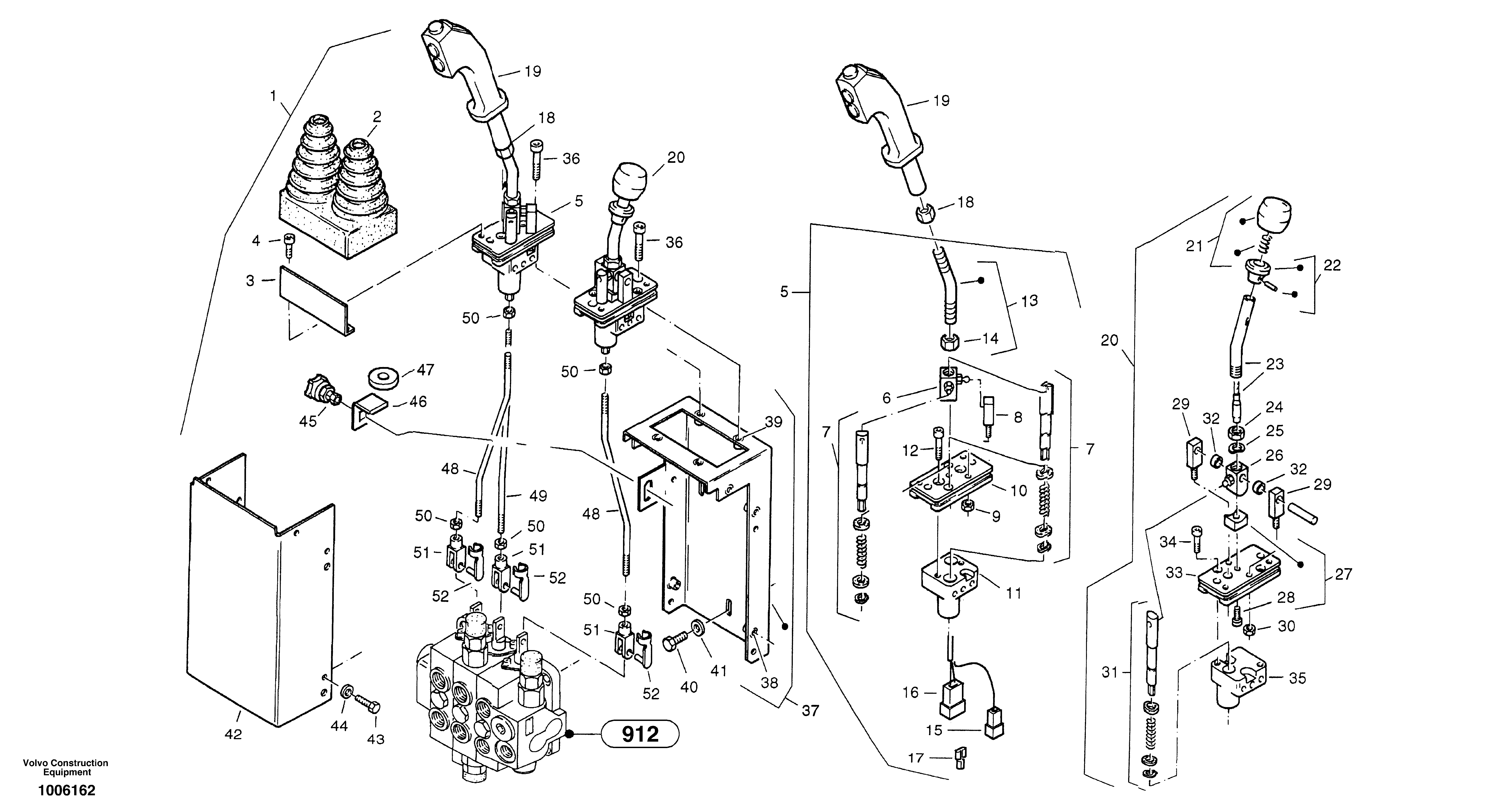 Схема запчастей Volvo ZL402C SER NO 6006001 - - 35464 Servo control valve 