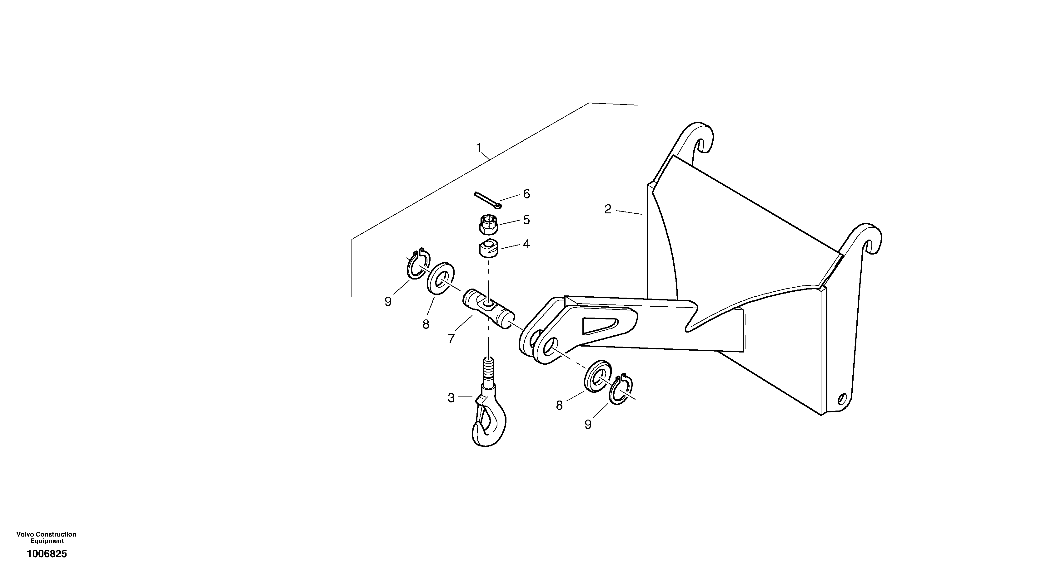 Схема запчастей Volvo ZL402C SER NO 6006001 - - 3390 Load hook 